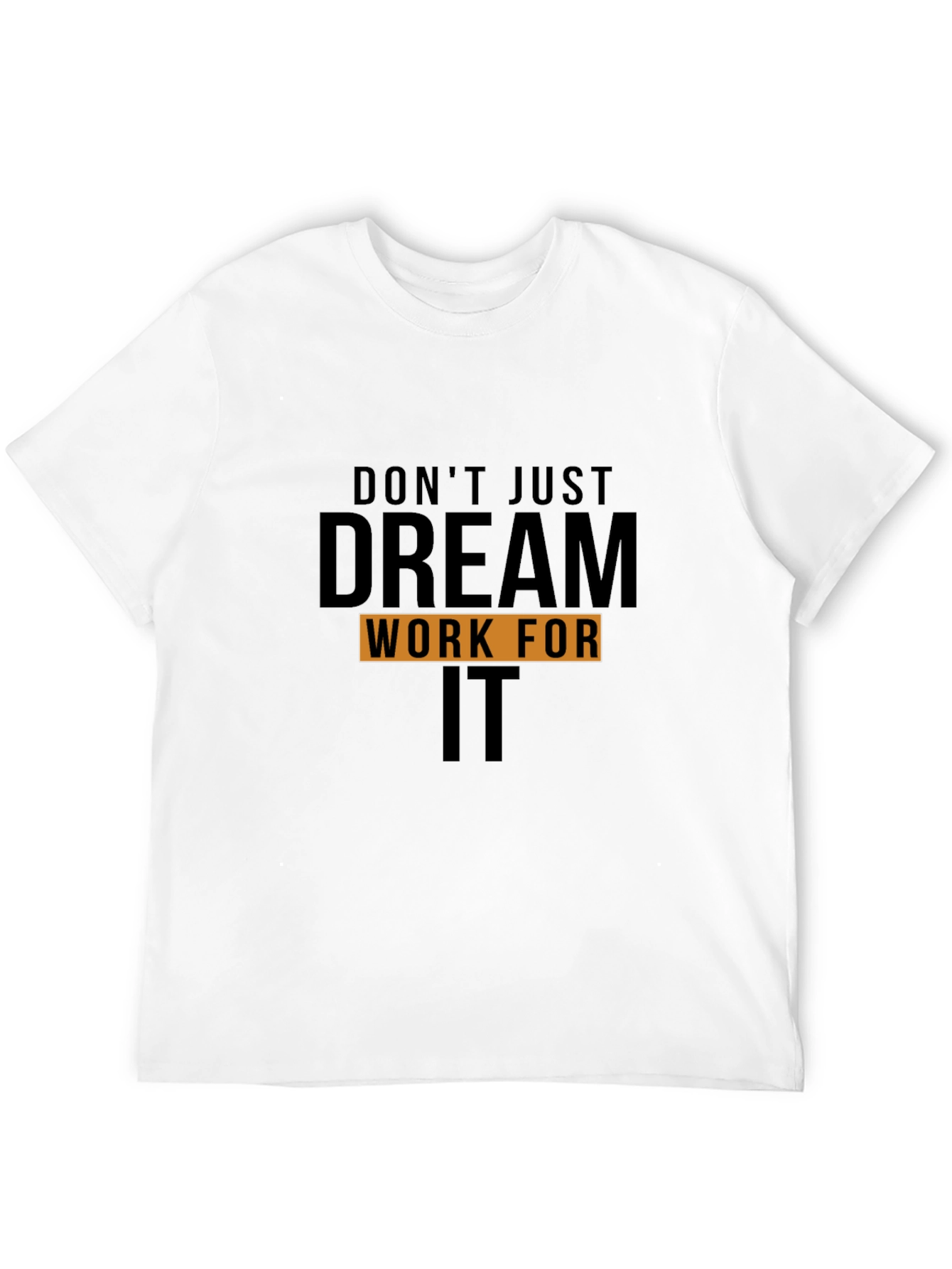 Black Motivational "Dream Work It" Black T-Shirt view 12