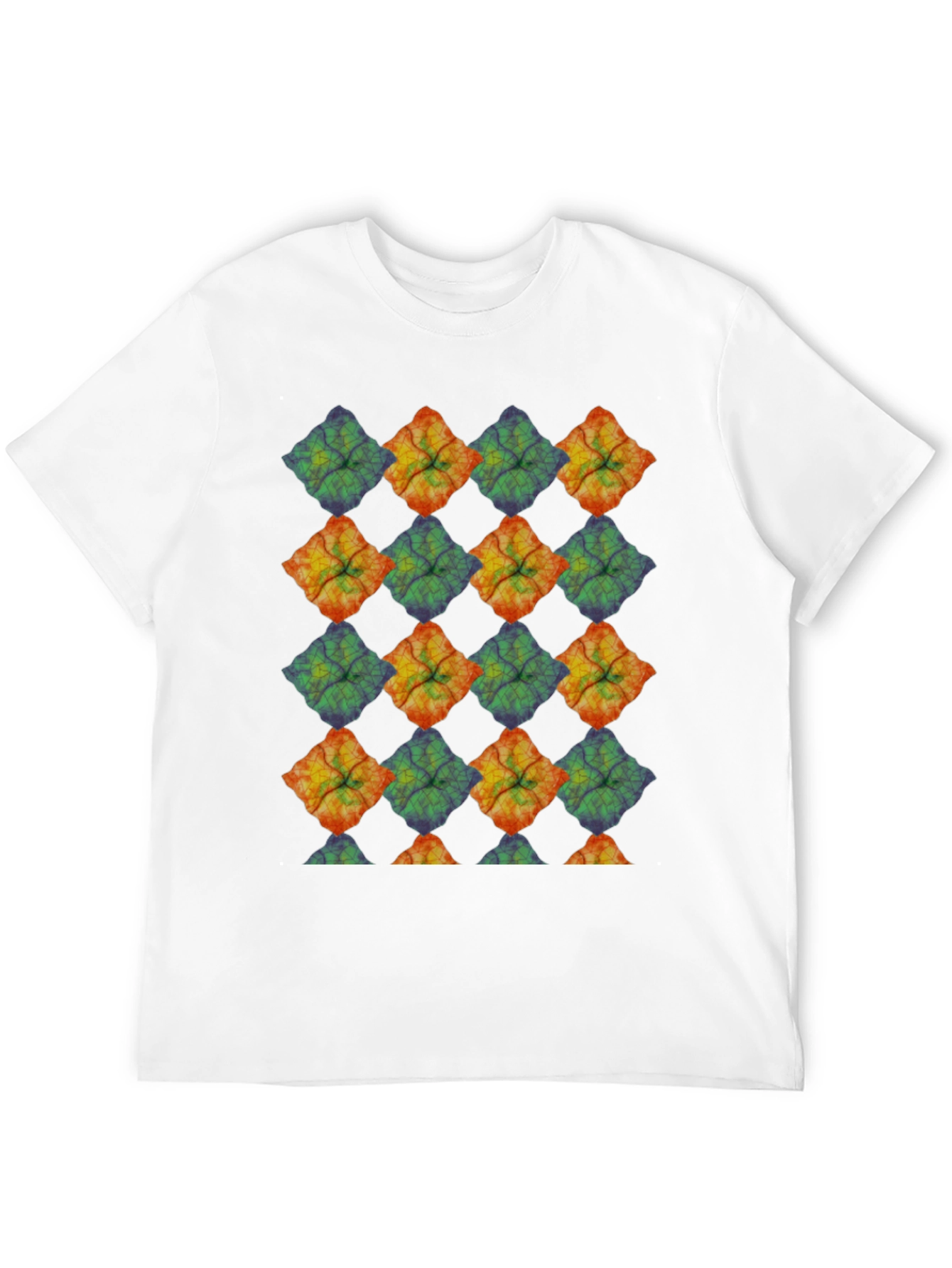 Black Abstract Geometric Pattern Black T-Shirt view 12
