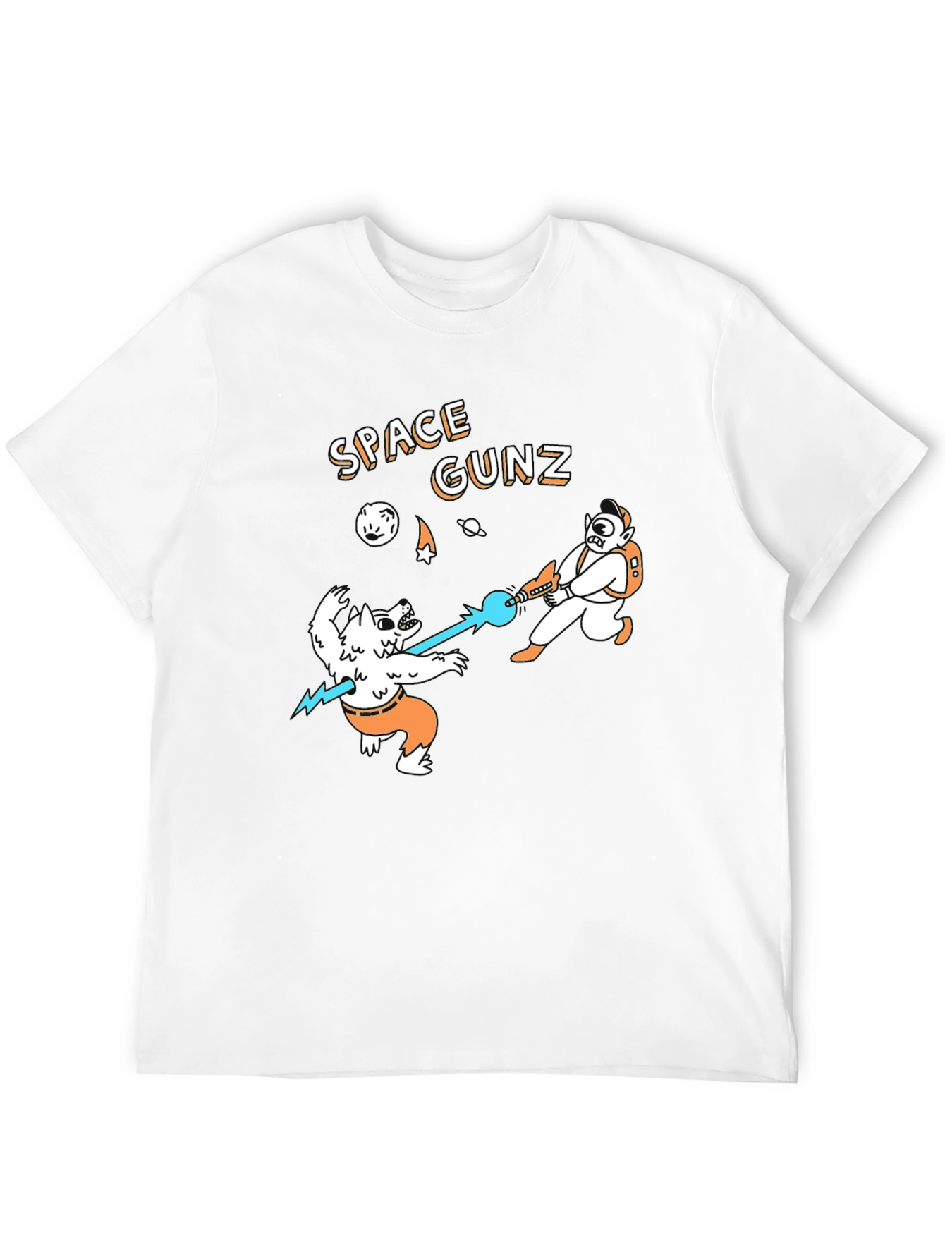 Black Space Gunz Black T-Shirt Sci-Fi Funny Tee view 12