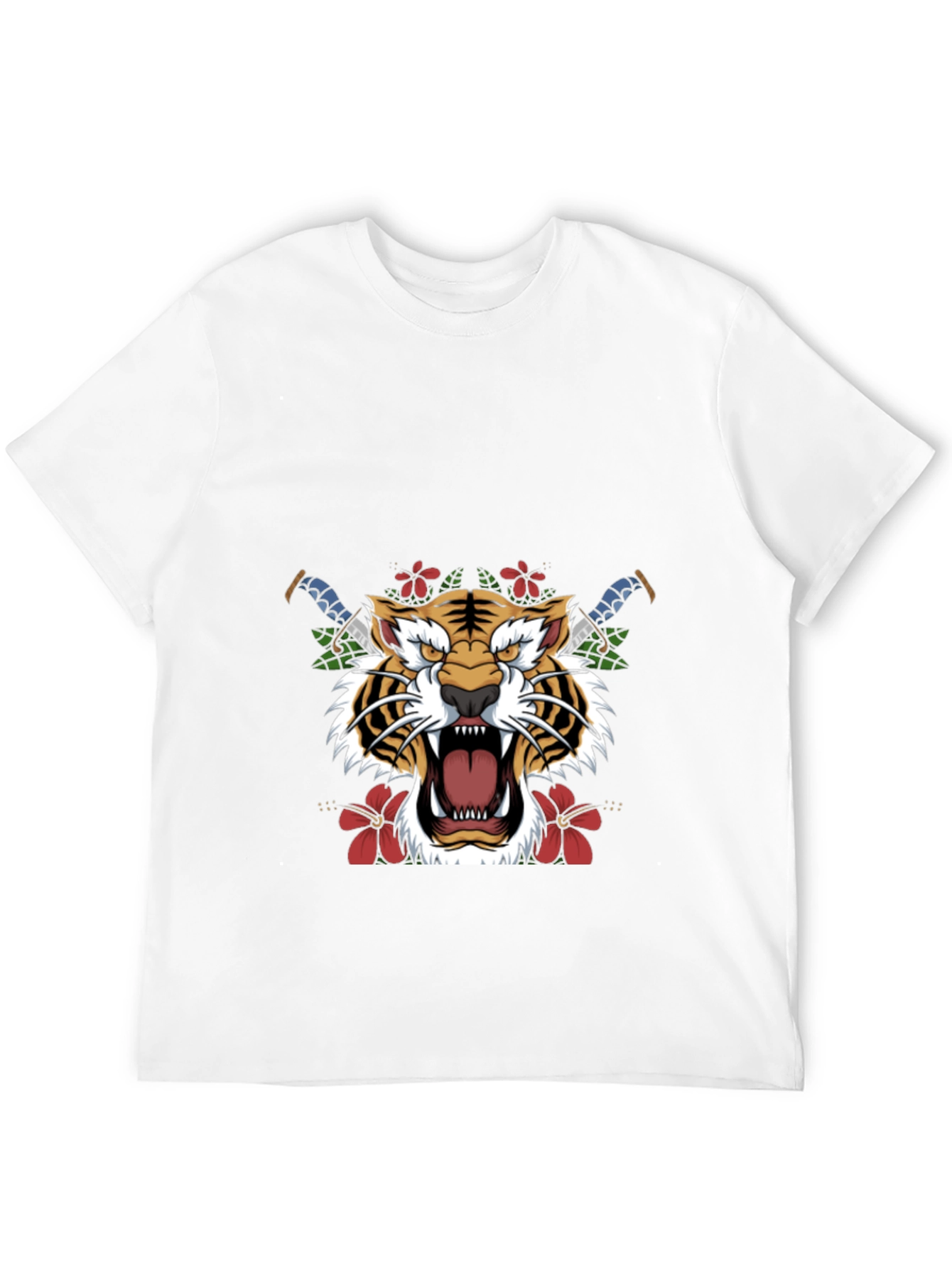 Black Tiger Graphic Print Black T-Shirt view 12