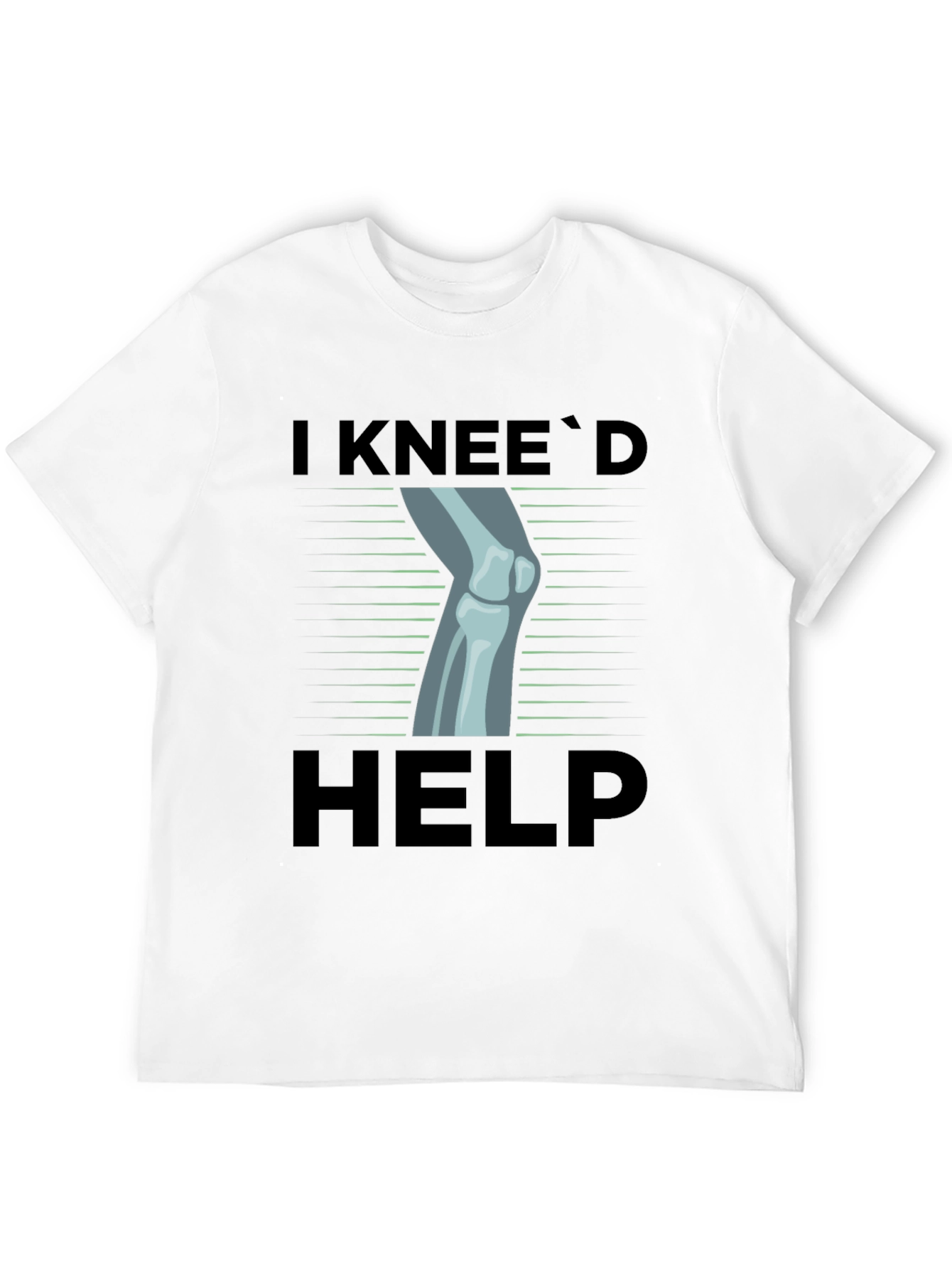 Black I Knee'd Help Funny Bone T-Shirt view 12