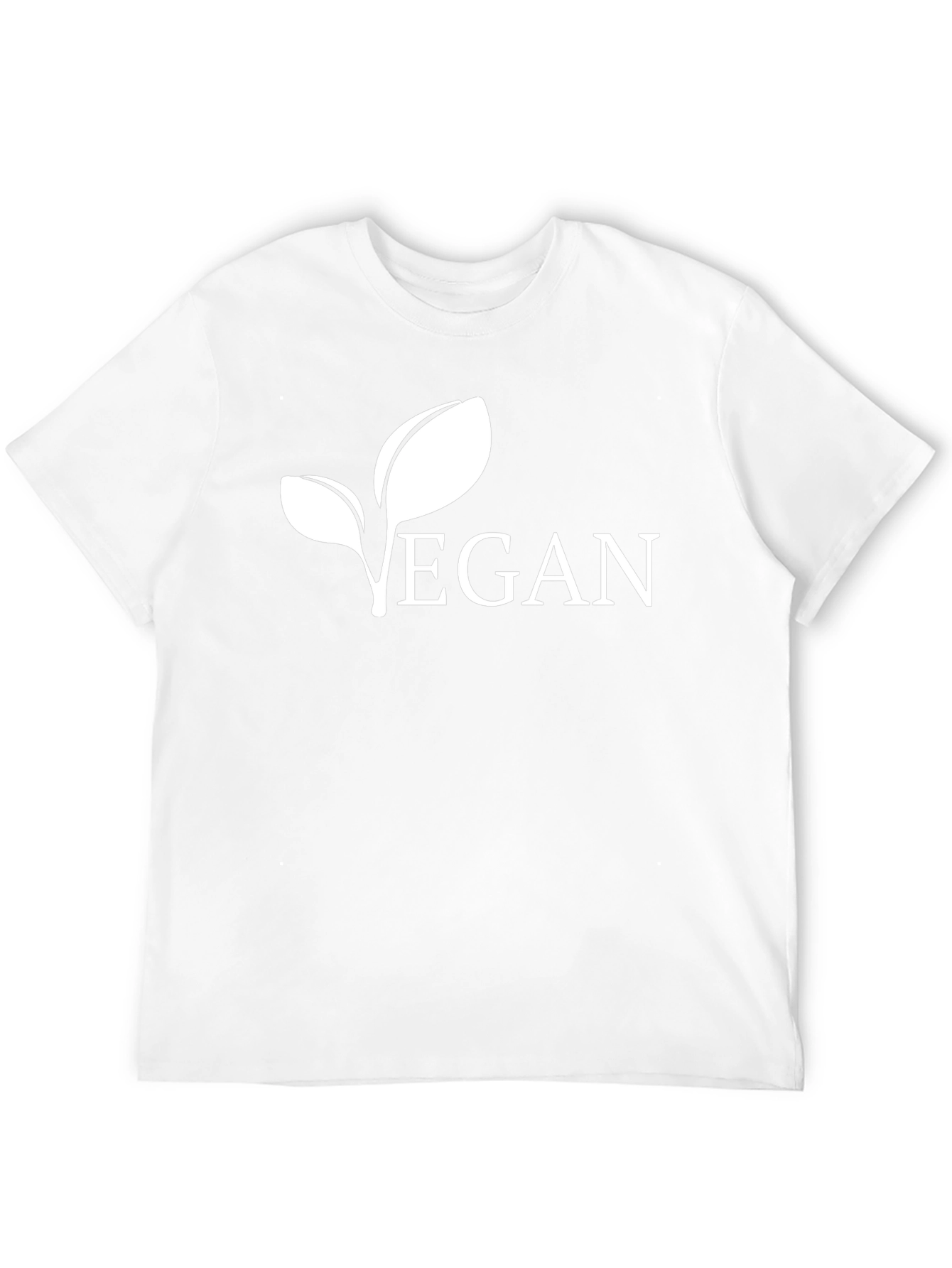 Black Vegan Leaf Graphic Tee - Black Cotton view 12