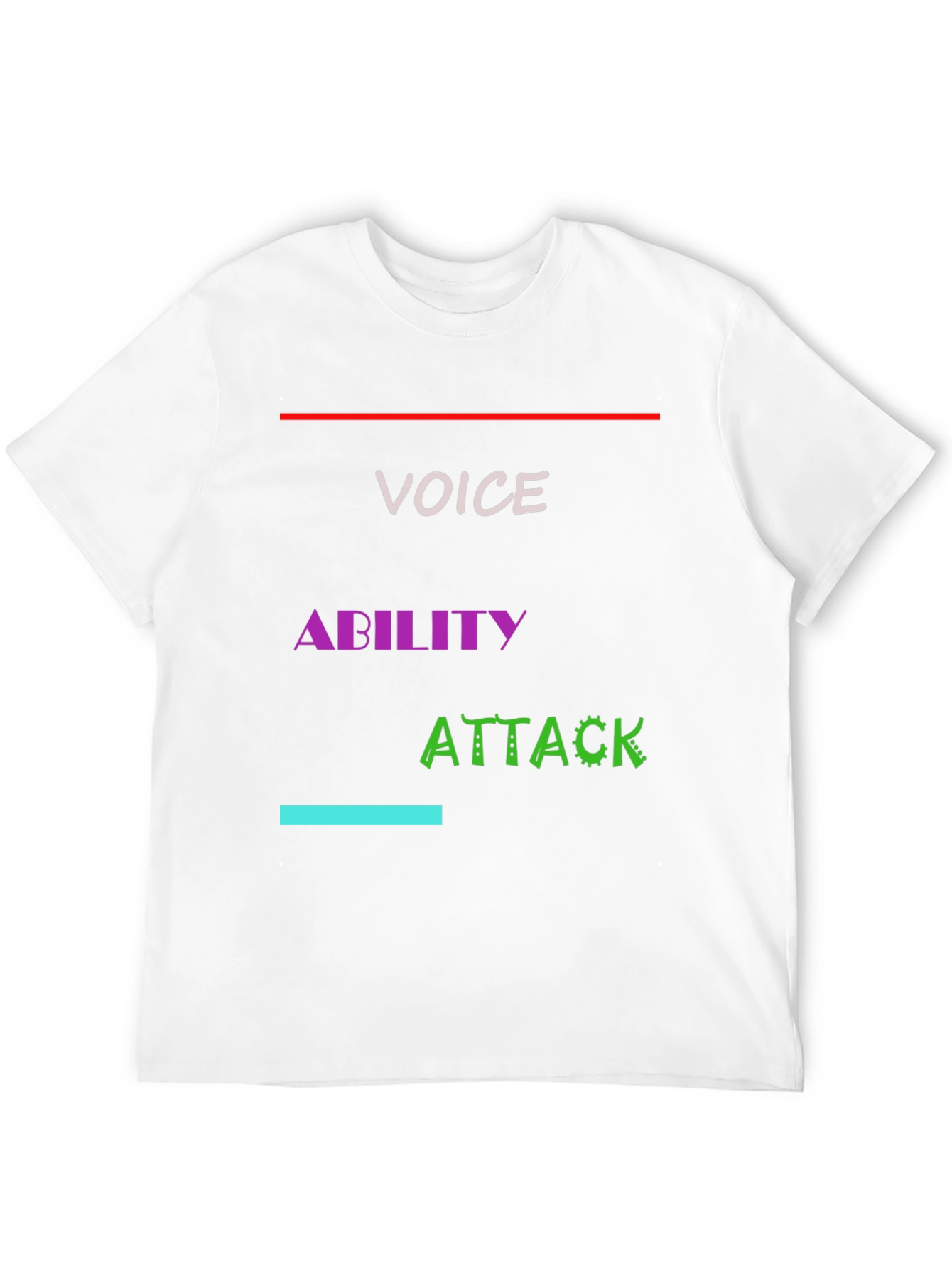 Black Voice Ability Attack Graphic T-Shirt view 12