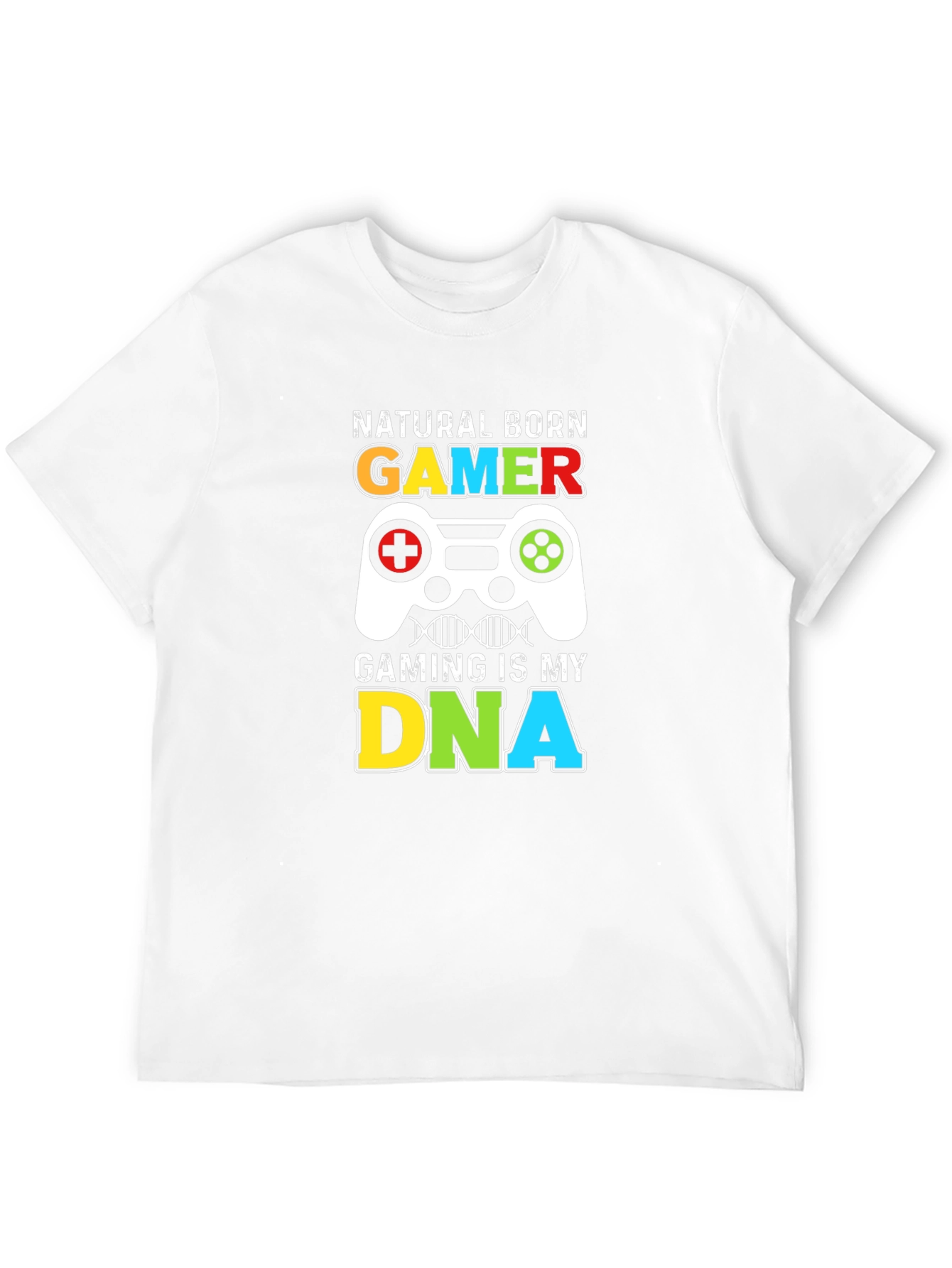 Black Natural Born Gamer T-Shirt - Gaming is My DNA view 12