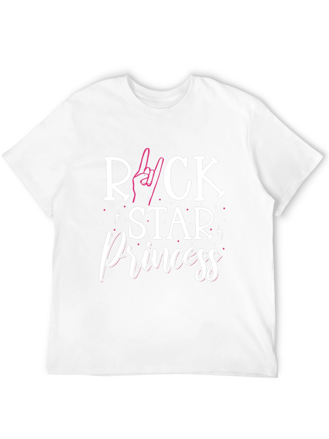 Black Rock Star Princess Graphic Tee - Black Unisex T-Shirt view 12