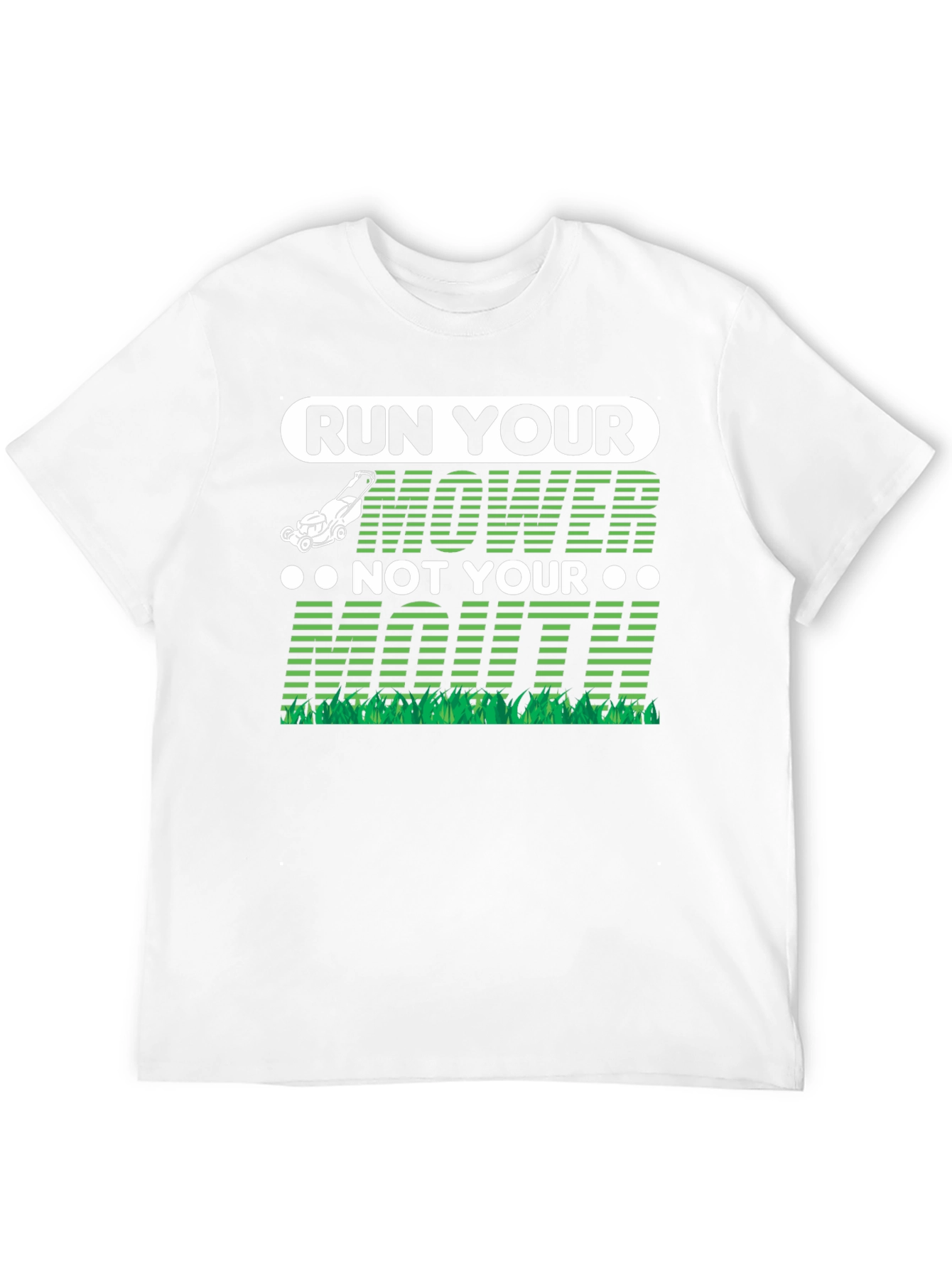 Black Run Your Mower T-Shirt view 12