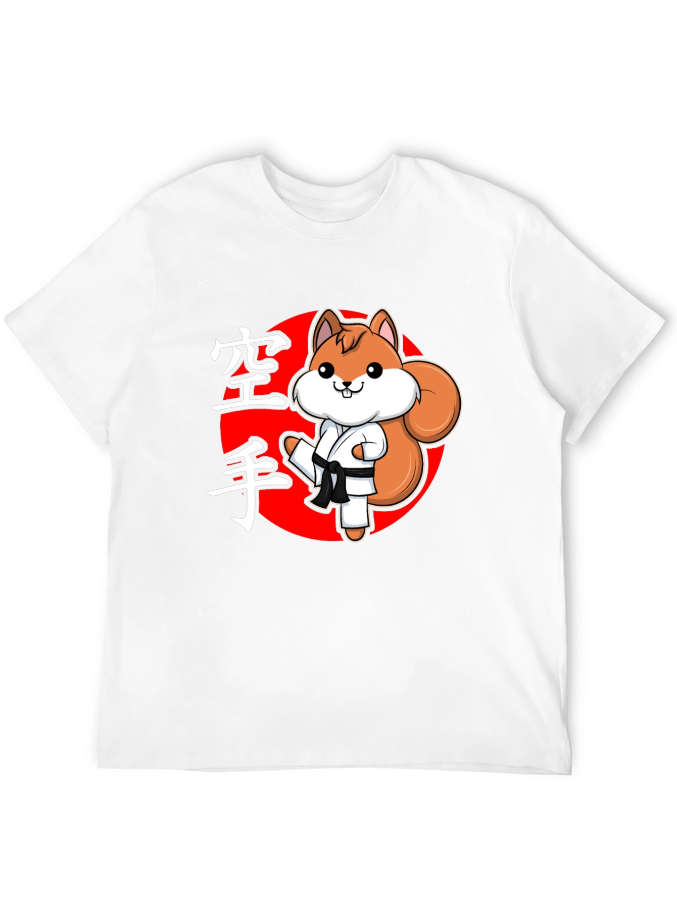 Black Karate Squirrel Black T-Shirt view 12