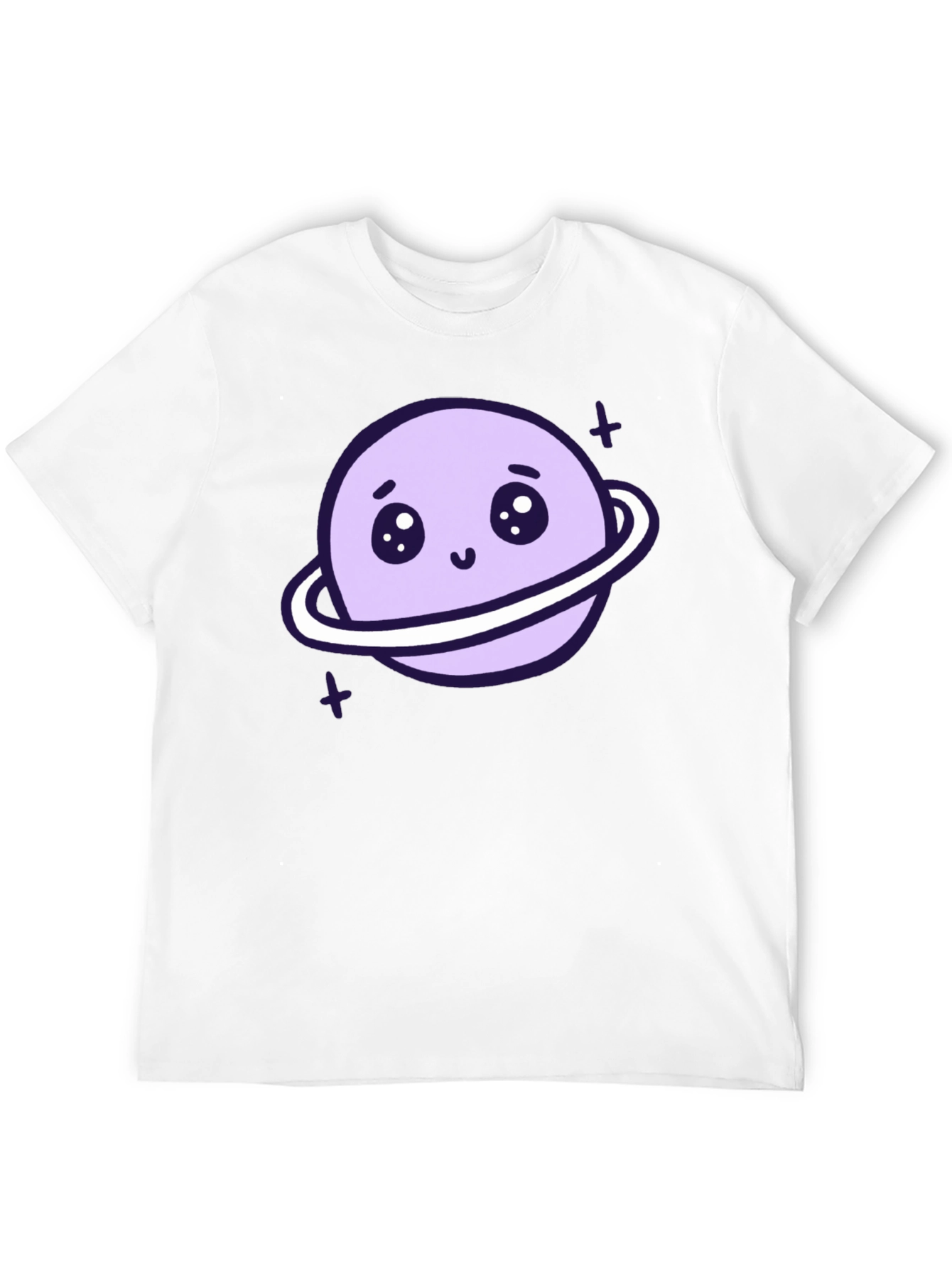 Black Cute Planet Graphic T-Shirt - Black view 12