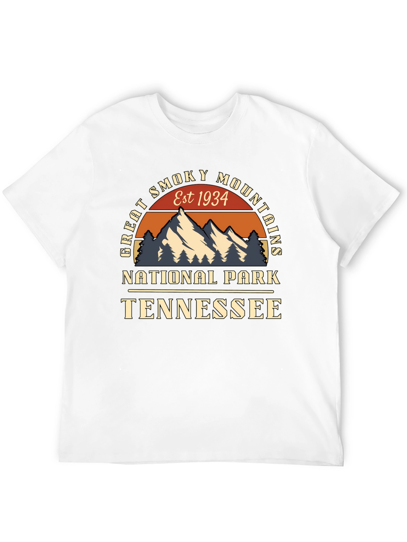 Black Great Smoky Mountains Tee - National Park Tennessee view 12