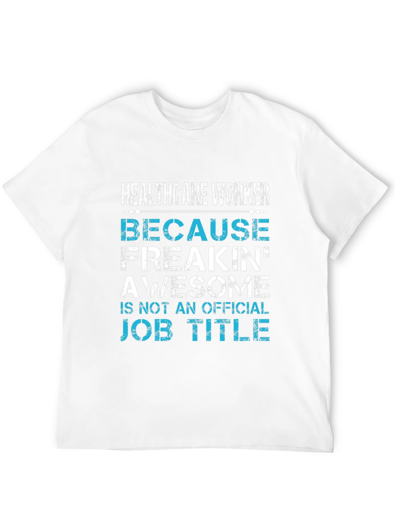 Black Healthcare Worker Awesome Job Title T-Shirt view 12