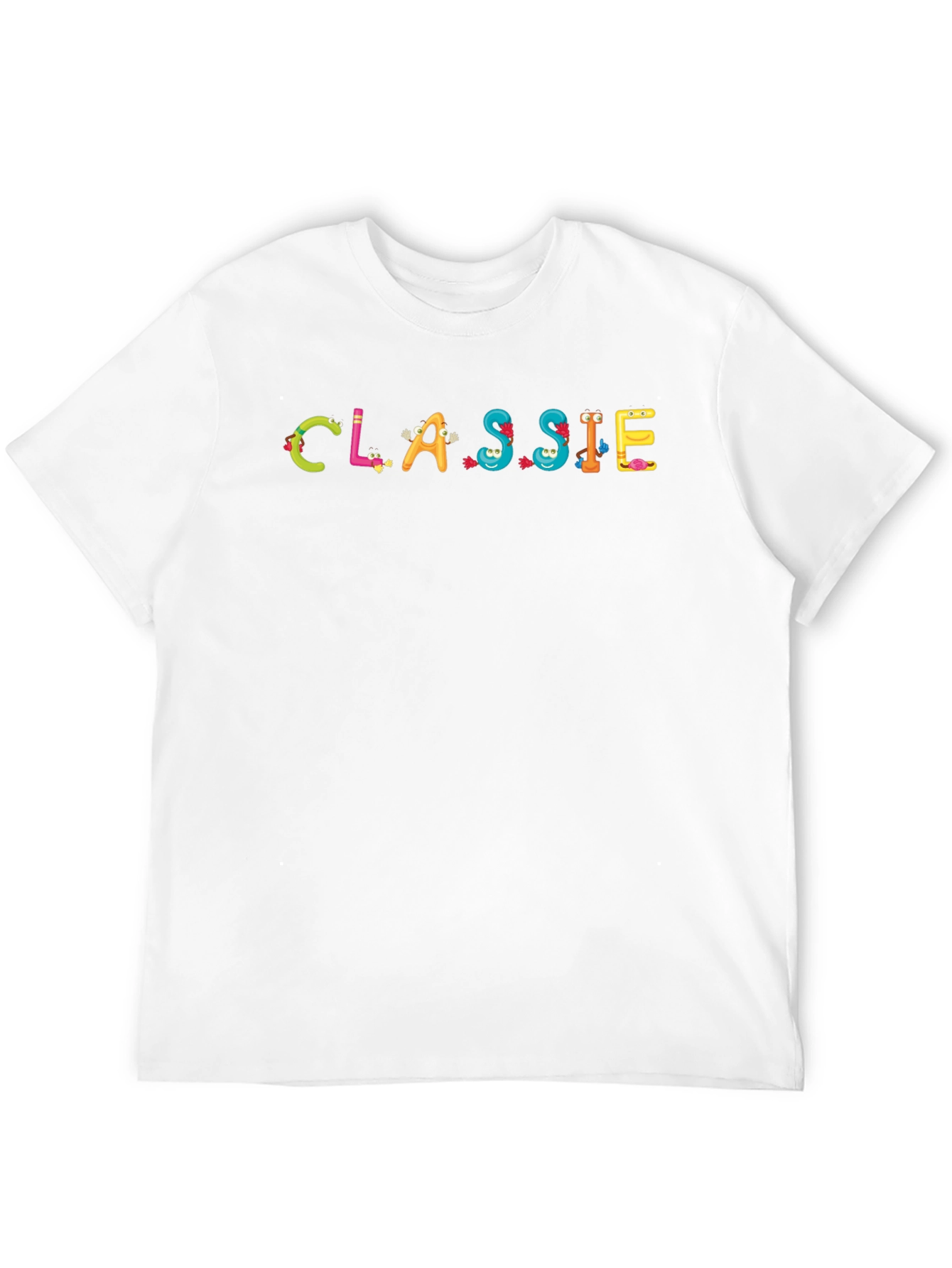 Black Fun "CLASSIE" Cartoon Graphic Black T-Shirt view 12