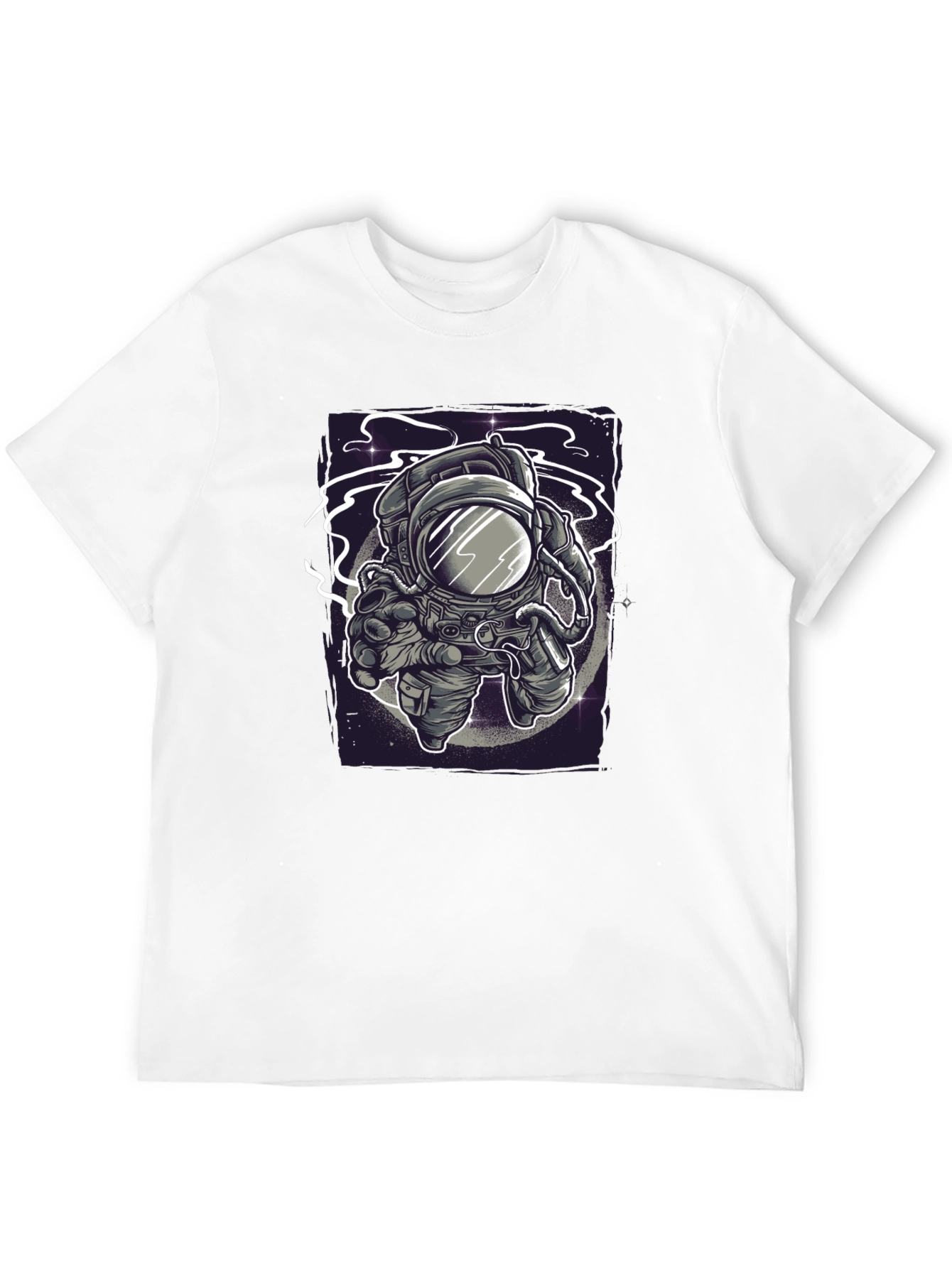 Black Astronaut Graphic Tee - Space Exploration T-Shirt view 12