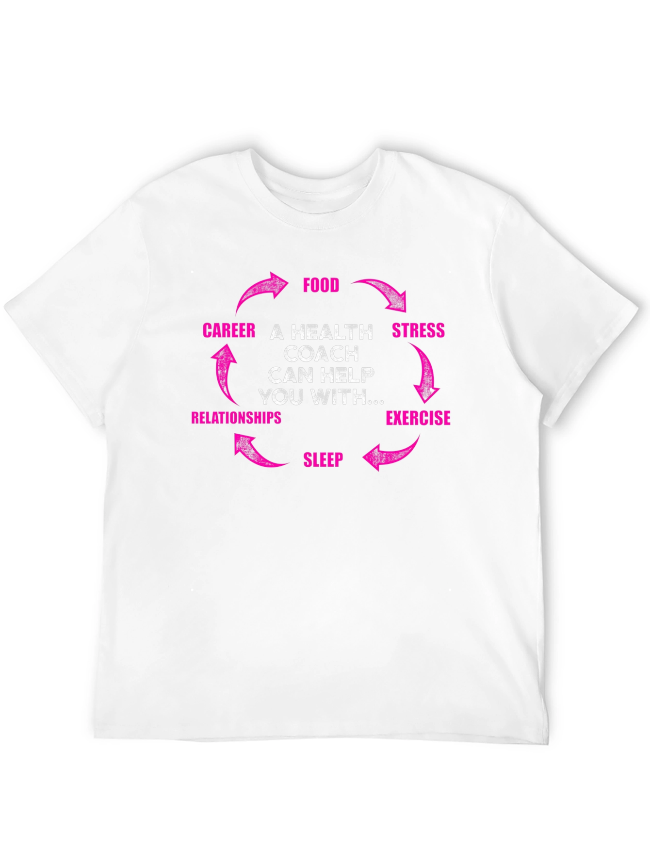 Black Health Coach Cycle T-Shirt - Wellness Gift view 12