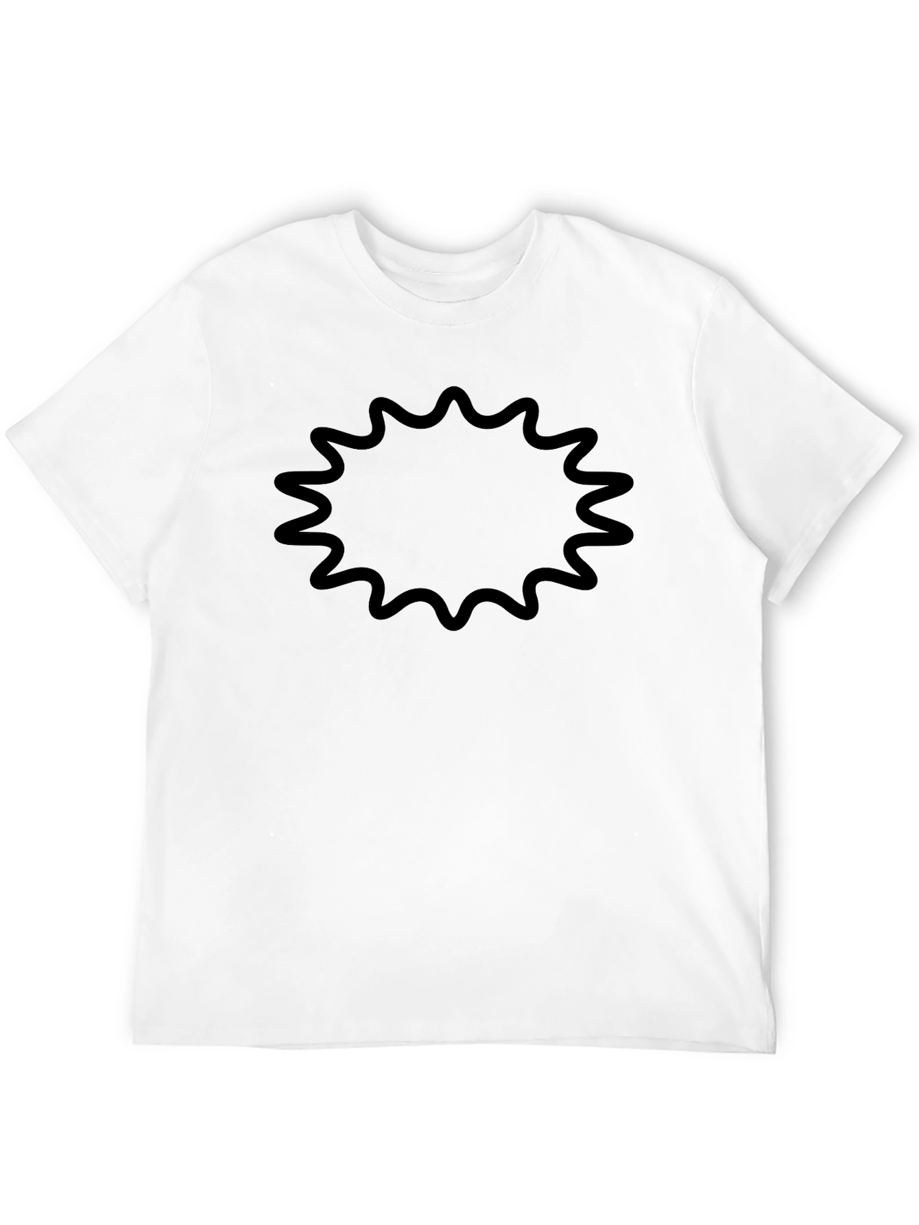 Black Abstract Graphic Tee - Modern Black T-Shirt view 12