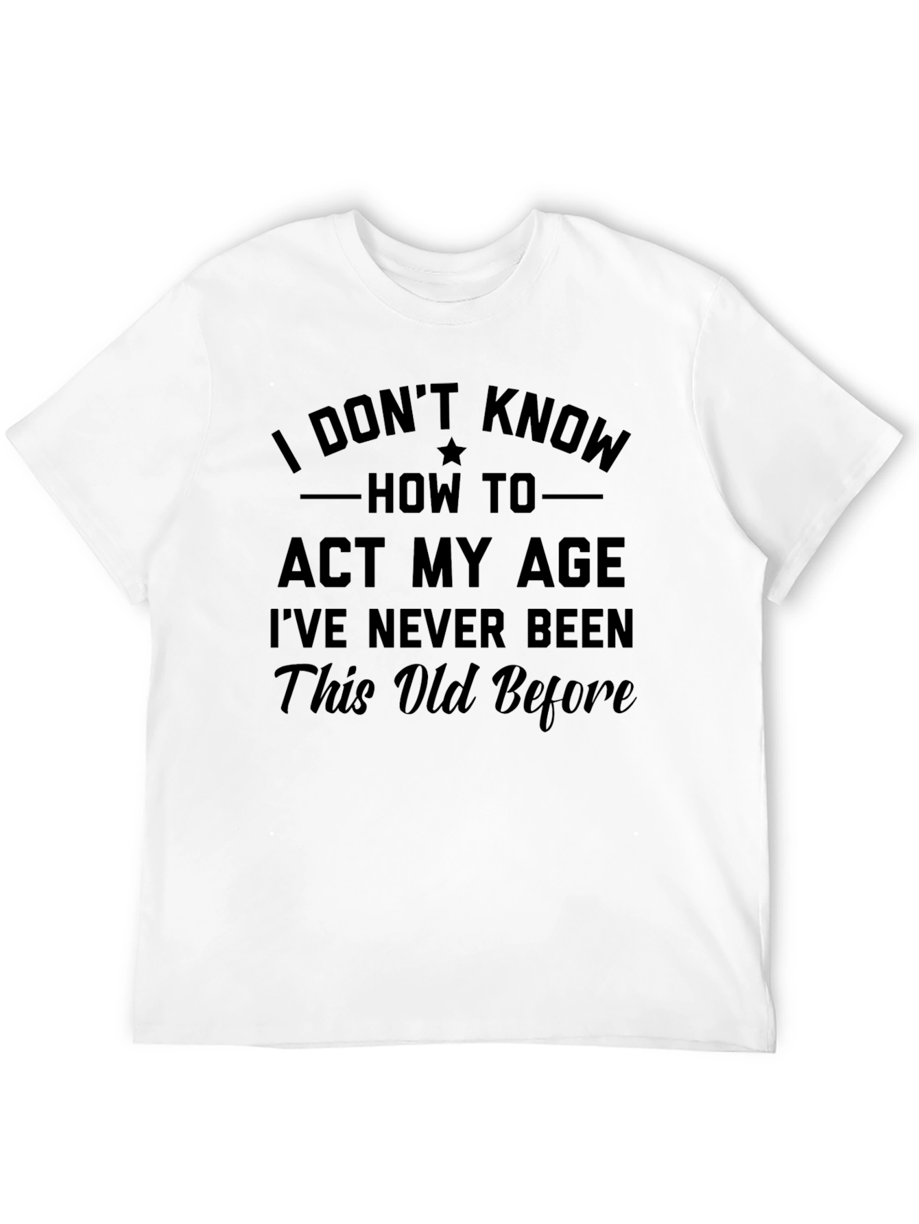 Black Funny 'I Don't Know How to Act My Age' Graphic Tee view 12