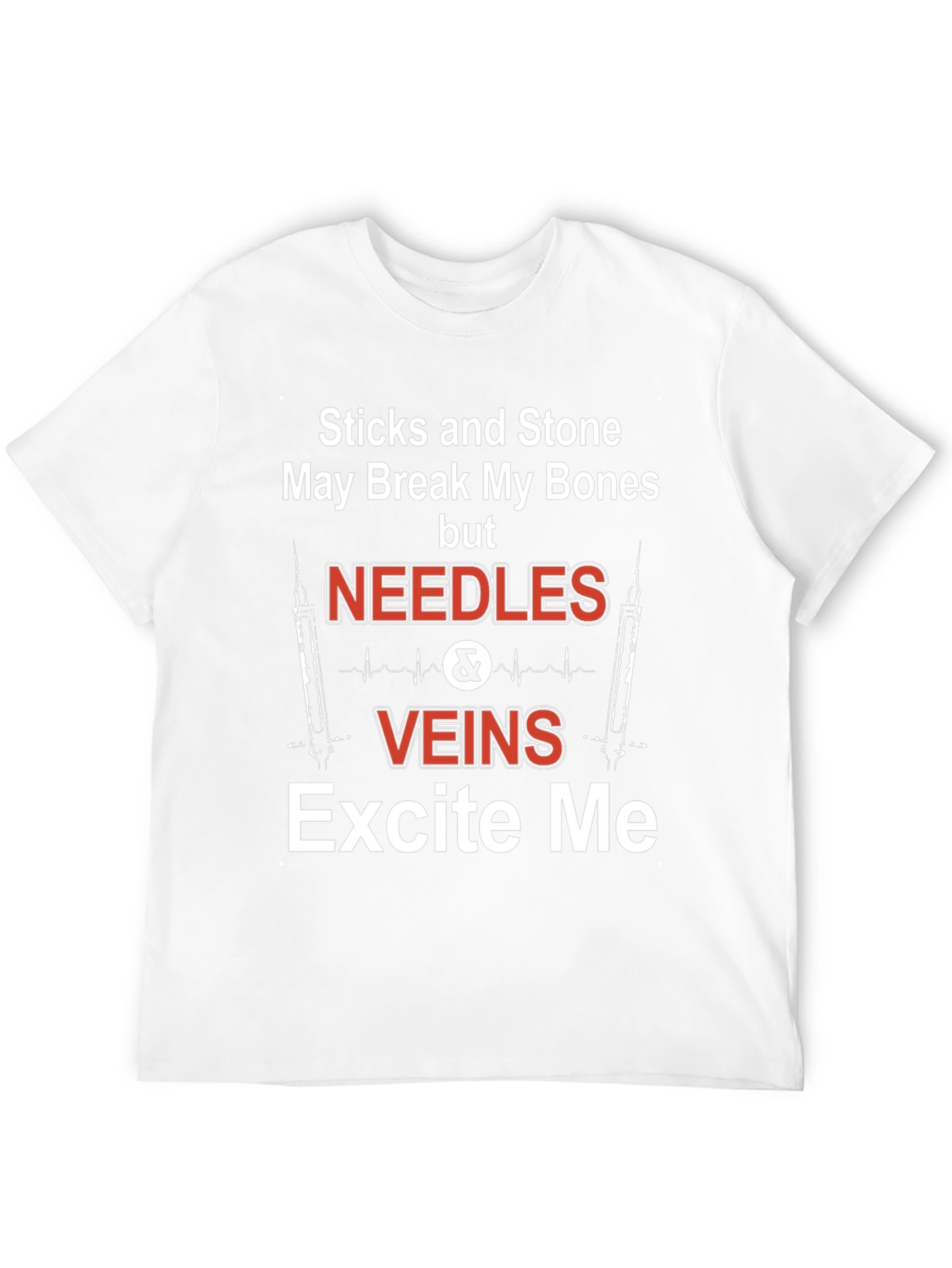 Black Needles & Veins Excite Me Graphic T-Shirt view 12
