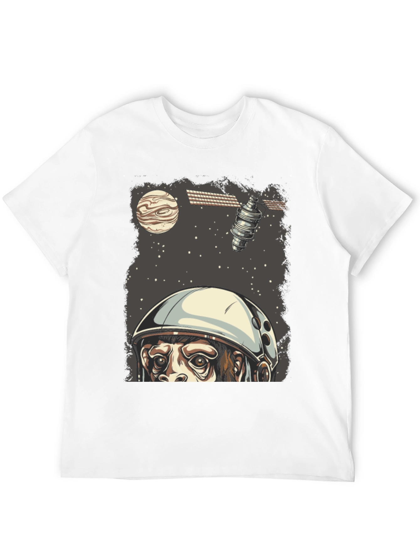 Black Astro Monkey T-Shirt - Space Adventure view 12