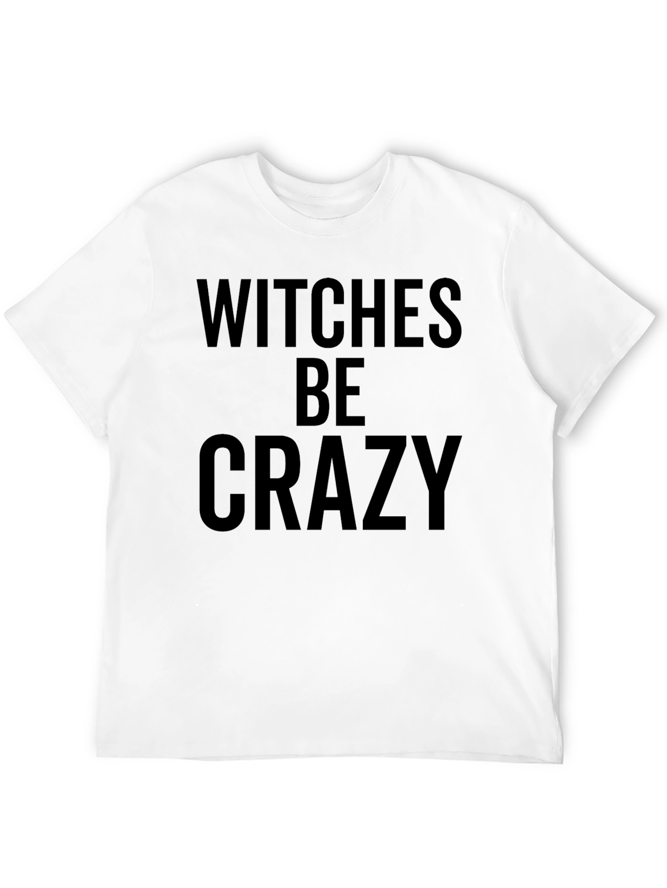 Black Witches Be Crazy Graphic Tee - Black Cotton T-Shirt view 12