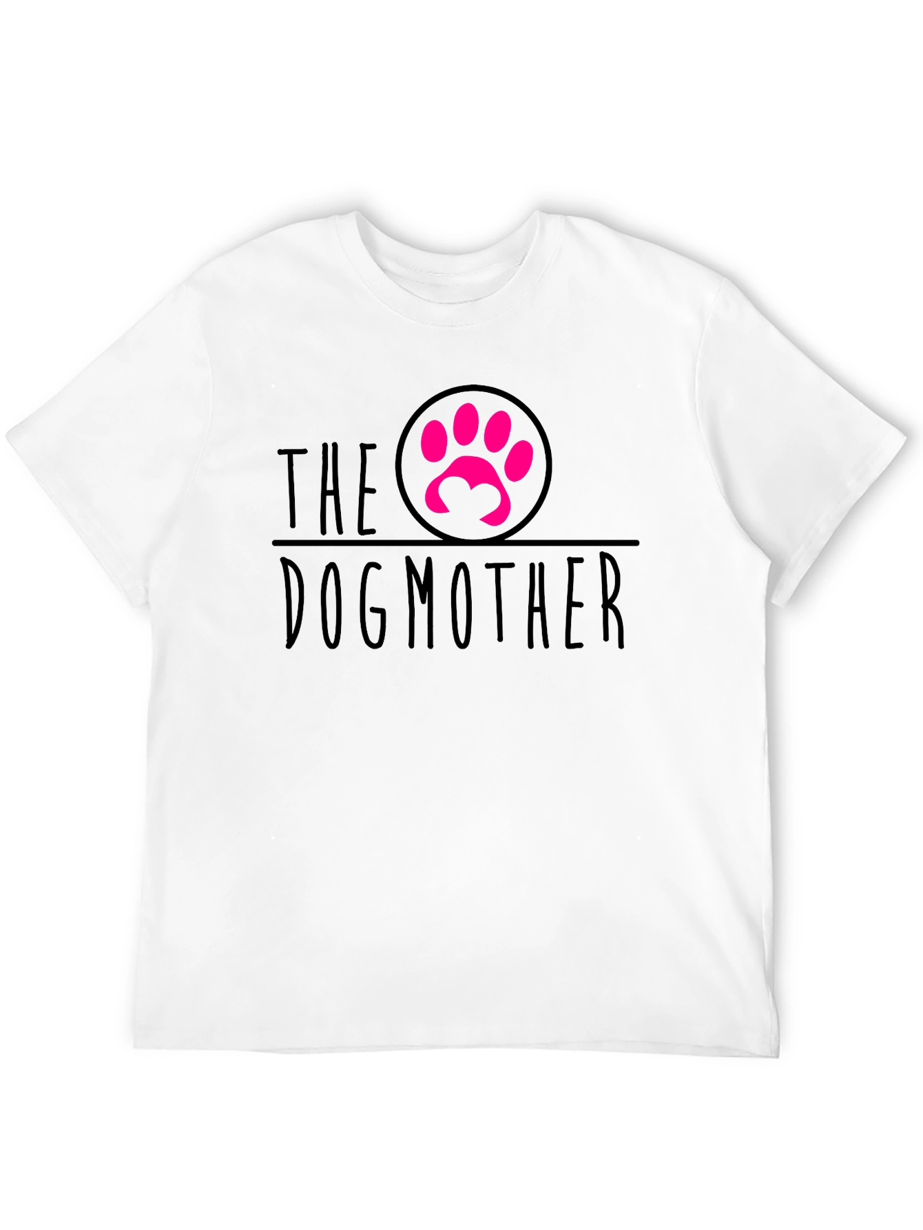 Black The Dog Mother Tee - Cute Paw Print Design view 12