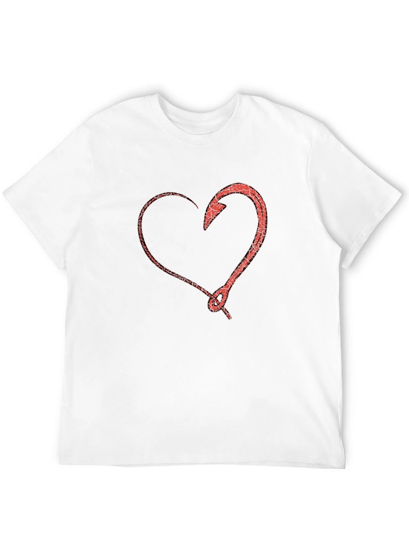 Black Heart Hook T-Shirt - Fishing Love Tee view 12