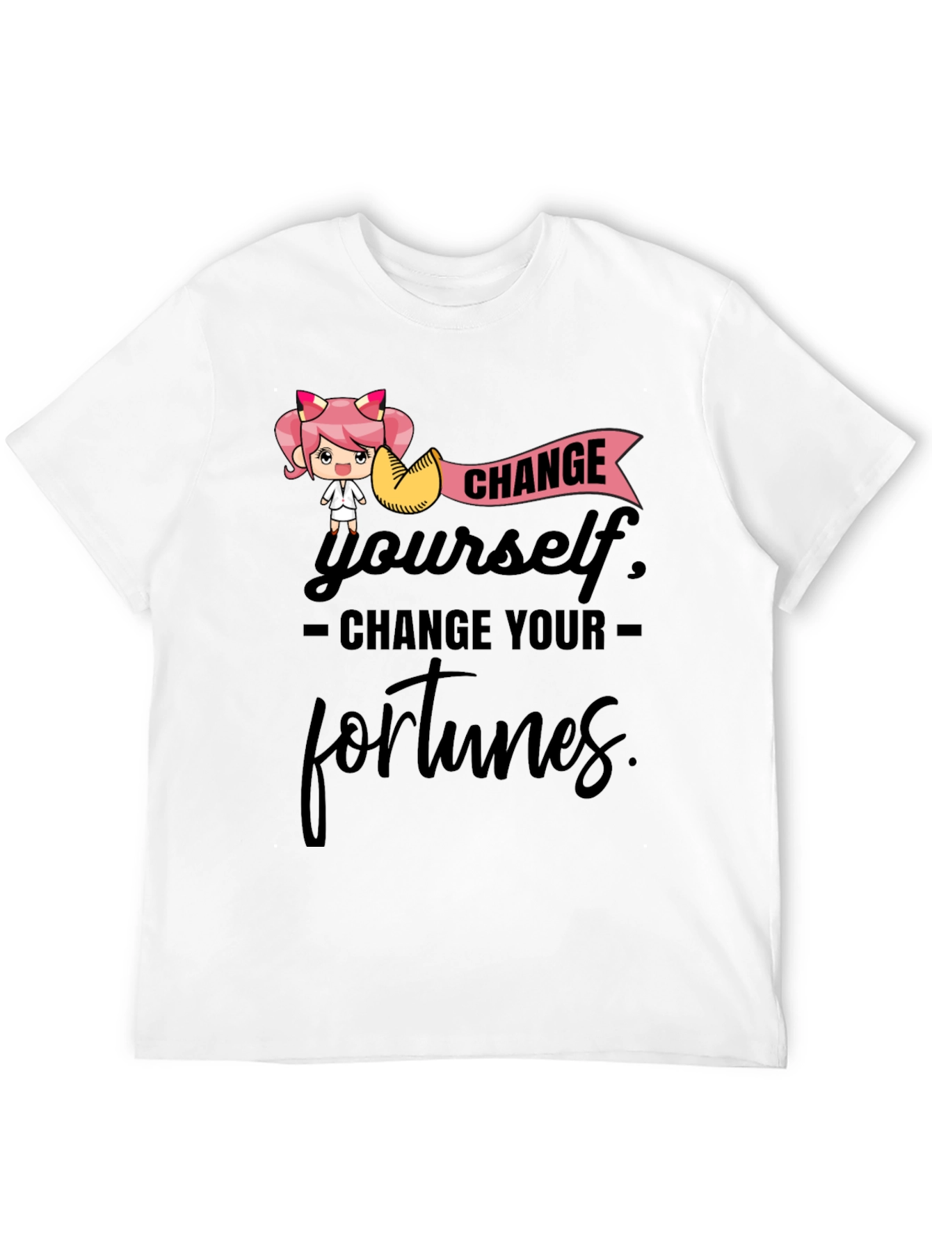 Black Change Yourself T-Shirt - Unisex Black Tee view 12