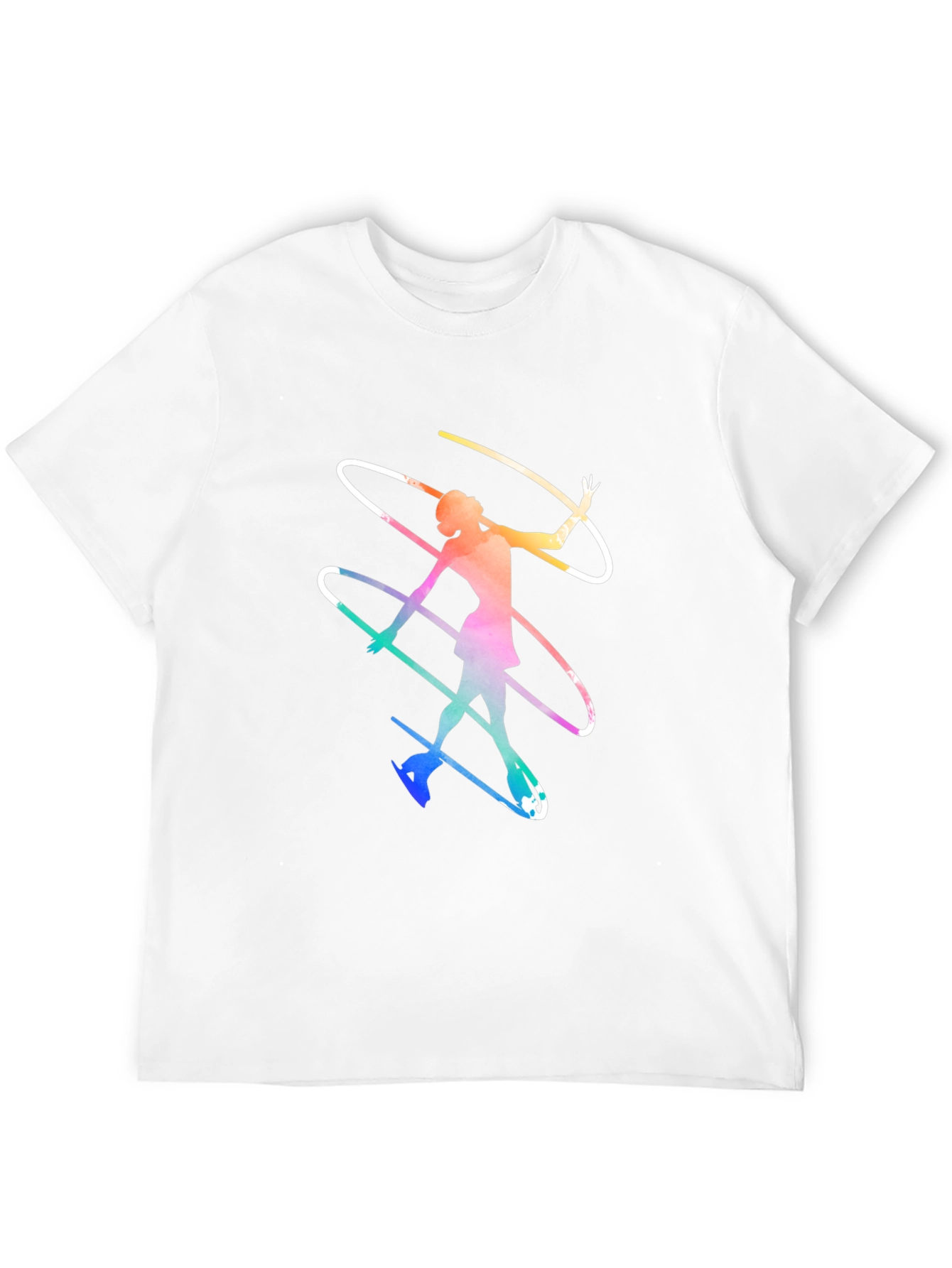 Figure Skater Graphic Tee - Black Cotton Shirt - 12