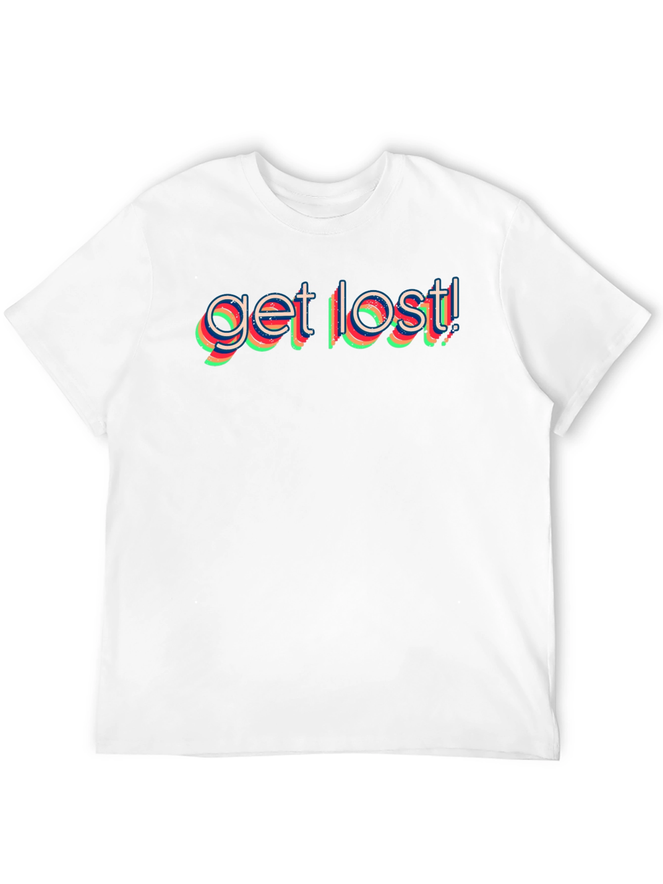 Black Get Lost Graphic Tee - Black Cotton T-Shirt view 12