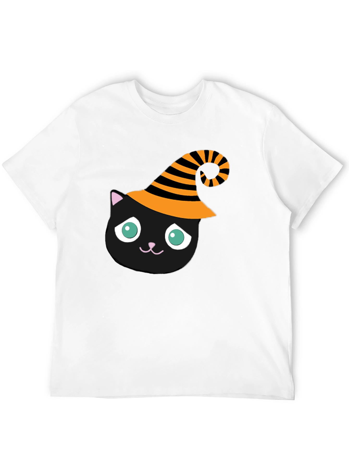 Black Halloween Cat T-Shirt - Witch Hat Black Cat Tee view 12