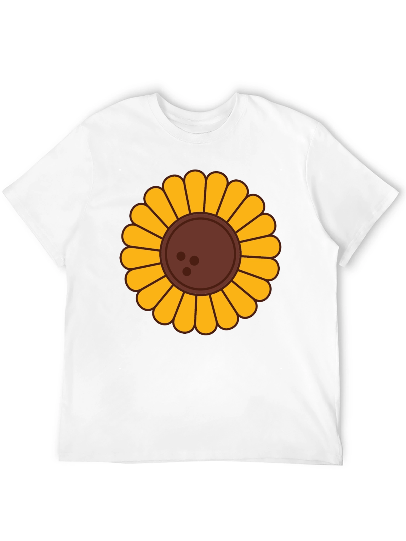 Black Sunflower Graphic T-Shirt - Unisex Black Tee view 12