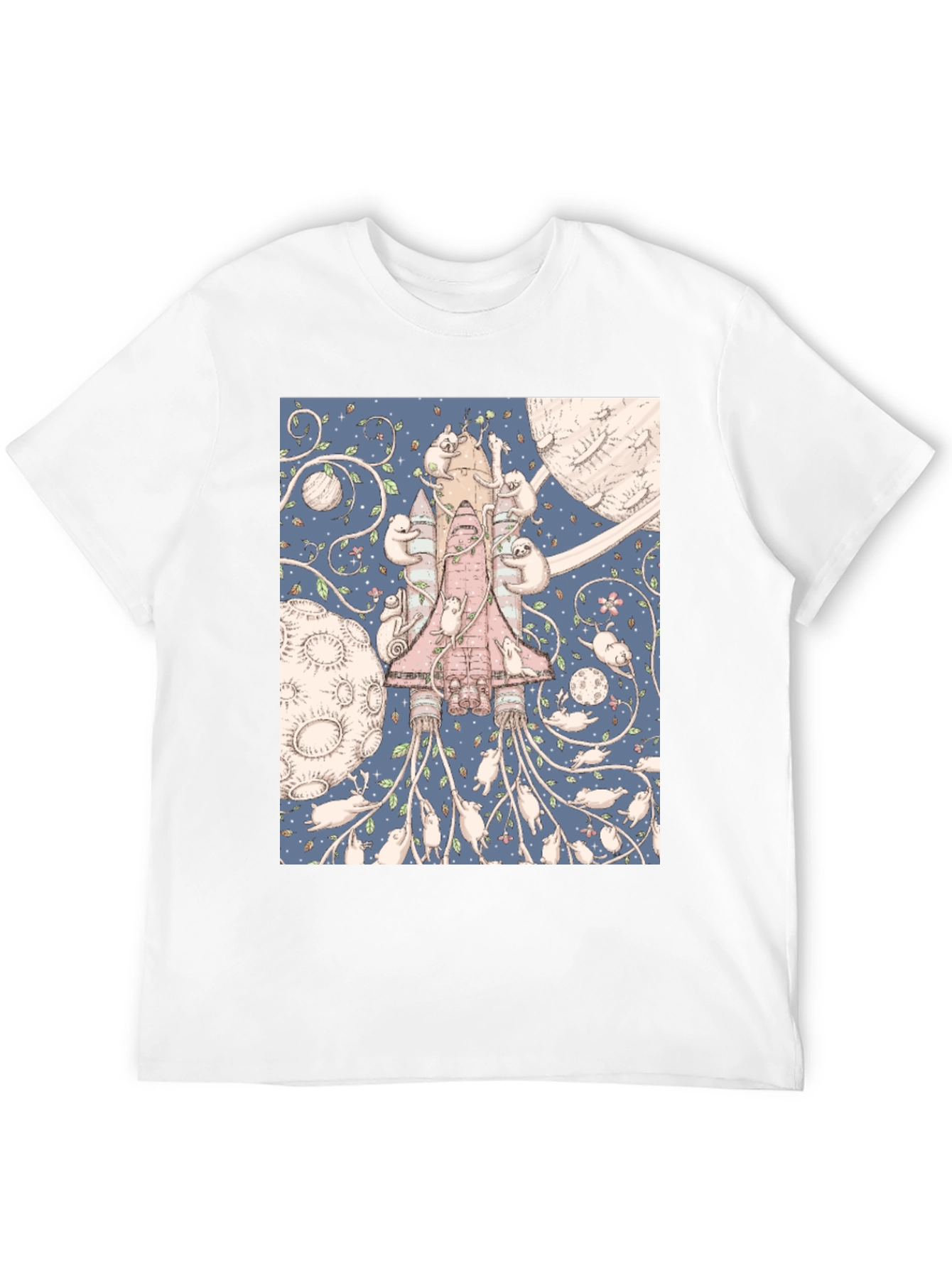 Black Space Sloth T-Shirt - Unique Graphic Tee view 12