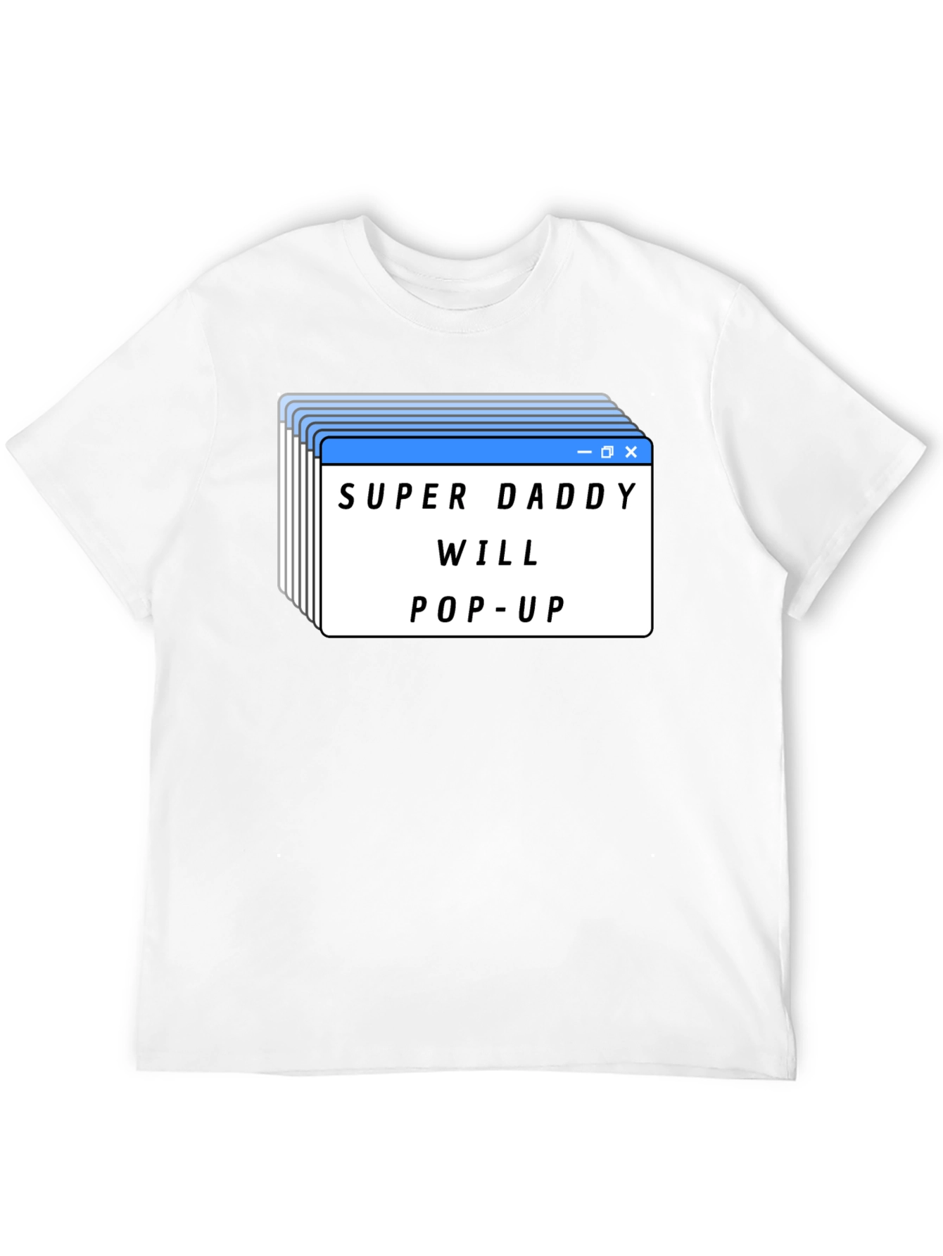 Black Super Daddy Will Pop-Up Black T-Shirt view 12