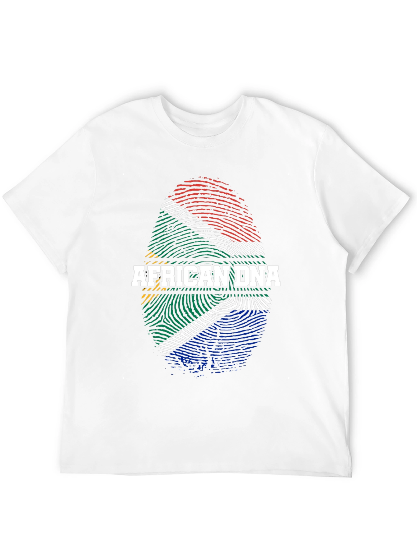 Black African DNA Flag Fingerprint T-Shirt view 12