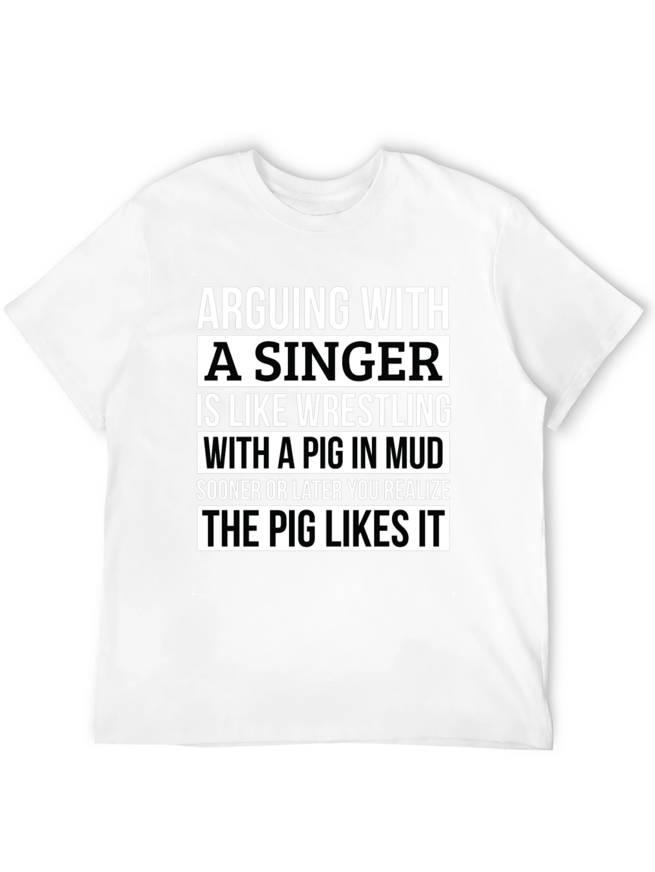 Black Arguing with a Singer T-Shirt - Funny Musician Tee view 12