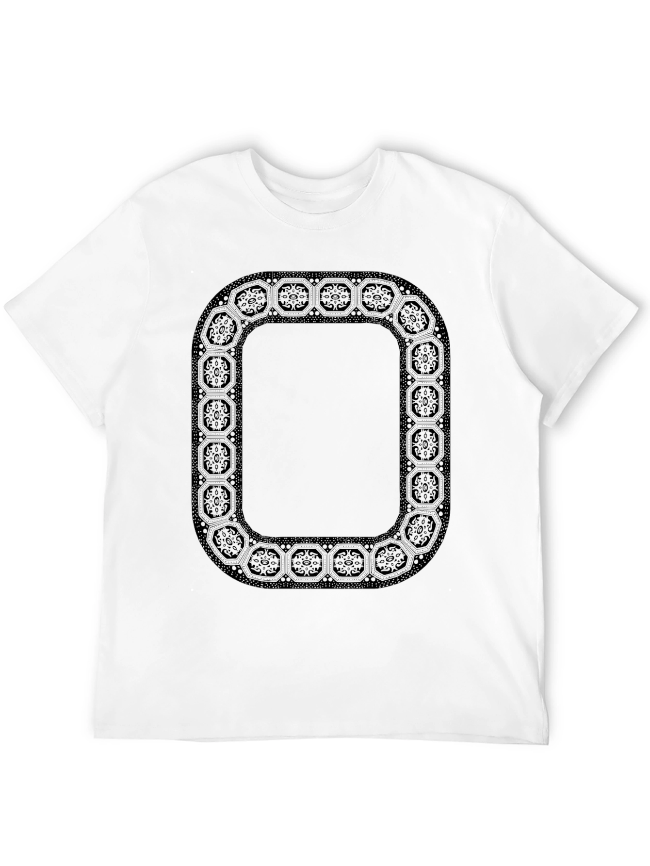 Black Black Ornamental Framed T-Shirt view 12
