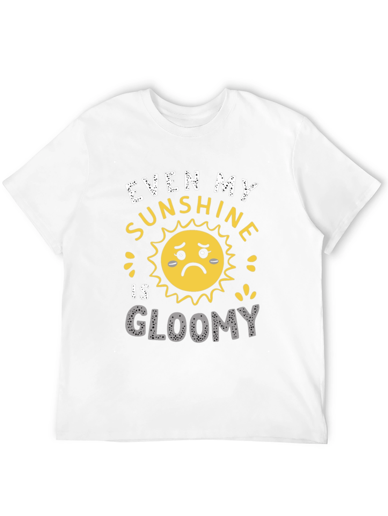 Black Gloomy Sunshine Graphic T-Shirt - Unisex Casual Tee view 12