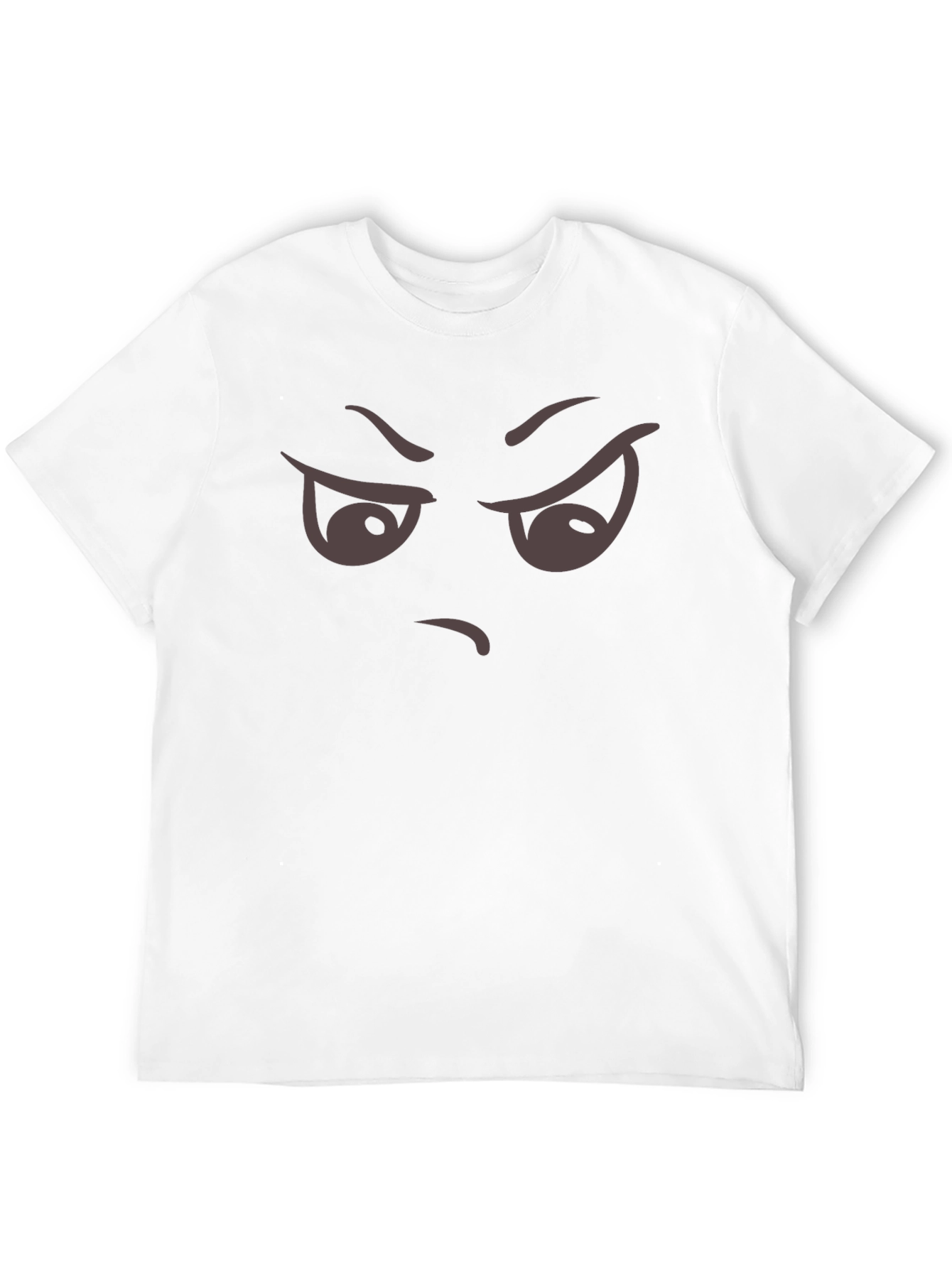 Black Funny Angry Face Graphic T-Shirt view 12