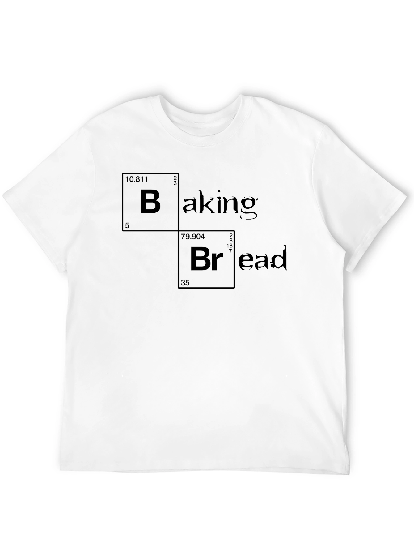 Black Baking Bread Periodic Table Funny T-Shirt view 12
