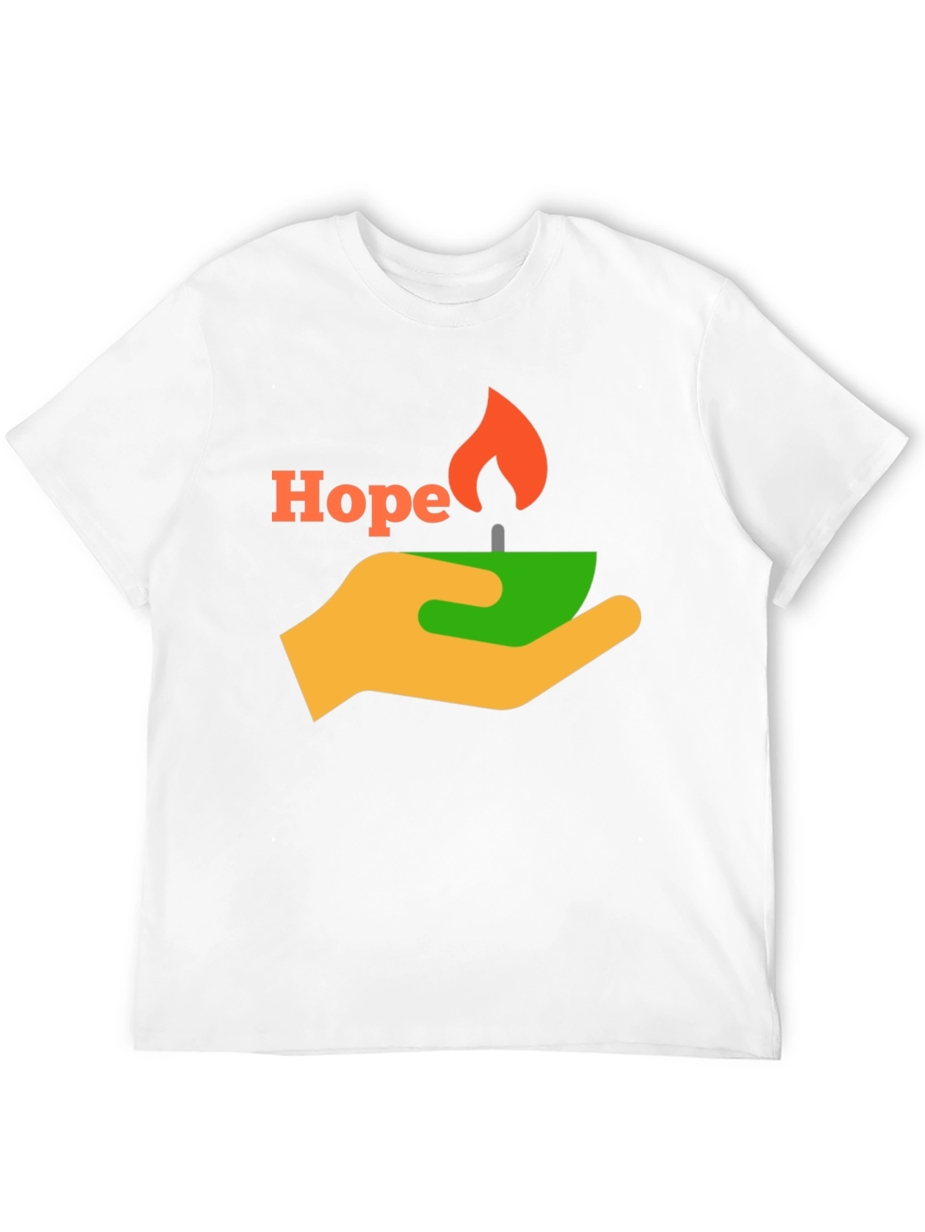 Black Hope T-Shirt - Graphic Tee with Hand and Candle Design view 12