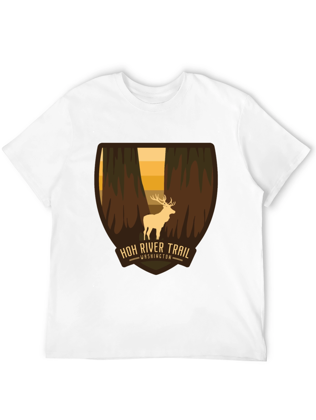 Black Hoh River Trail Washington Graphic Tee view 12