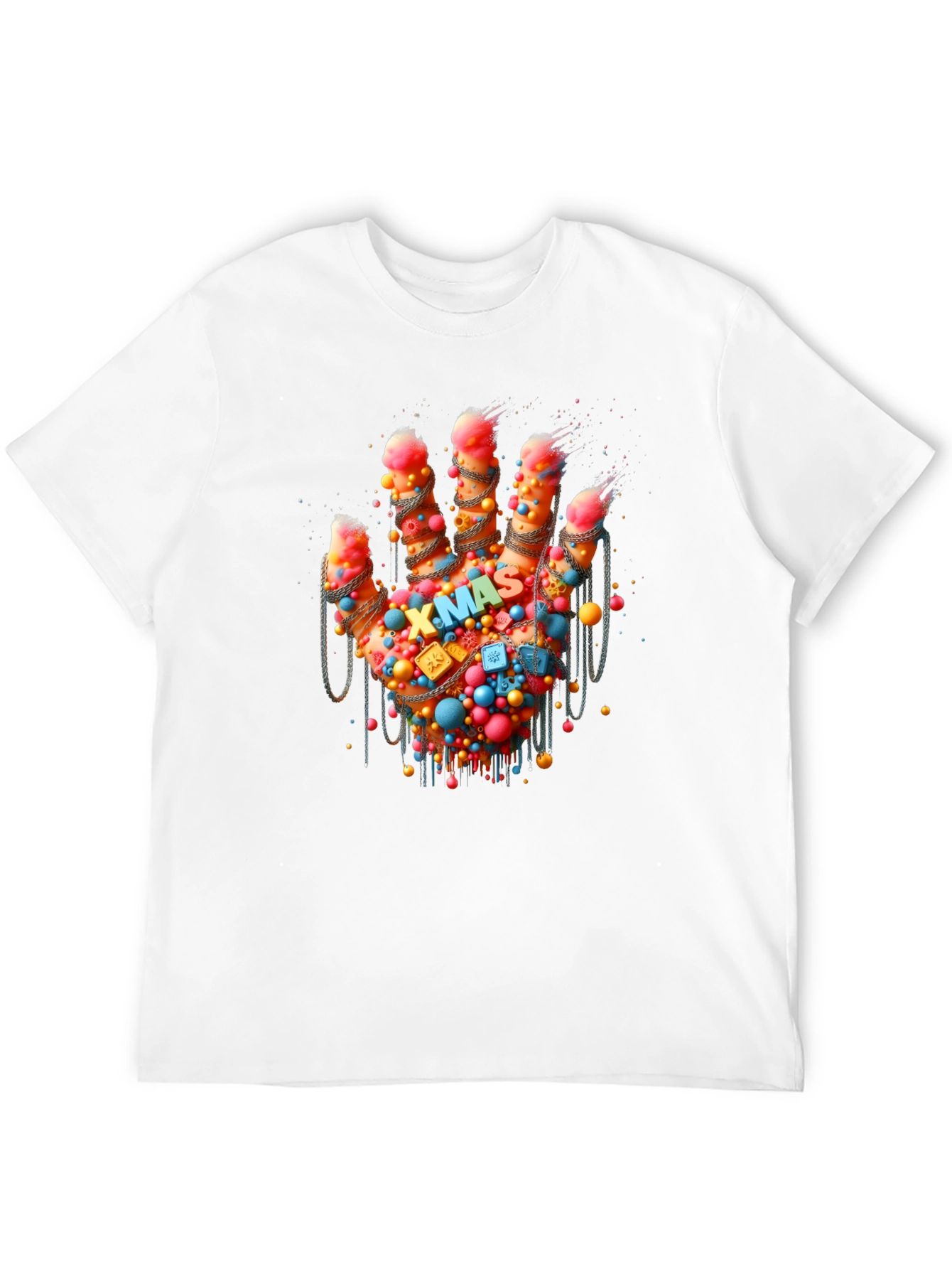 Black Festive Hand Graphic Tee - Holiday Cheer view 12