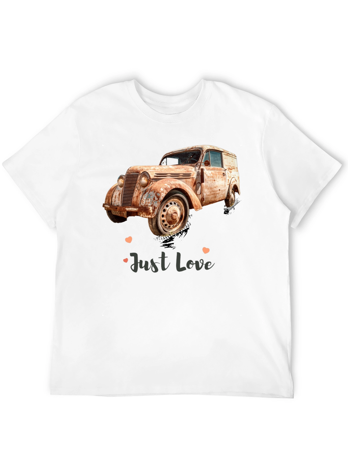 Black Vintage Car 'Just Love' Graphic Tee view 12
