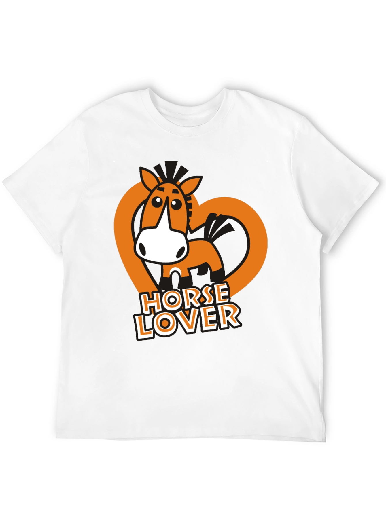Black Horse Lover T-Shirt - Cute Cartoon Horse Design view 12