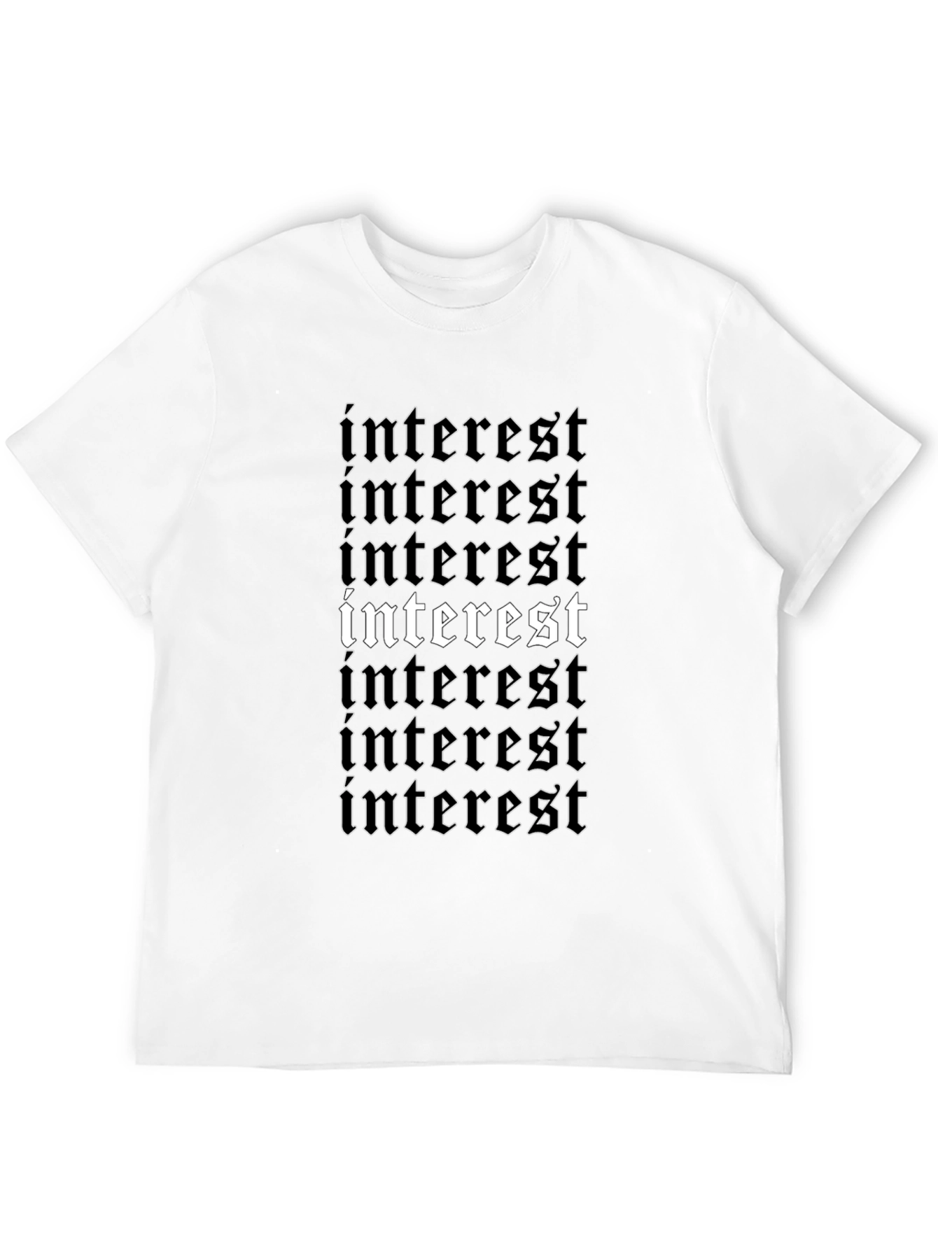 Black Interest Graphic Print Tee | Black Cotton Blend T-Shirt view 12