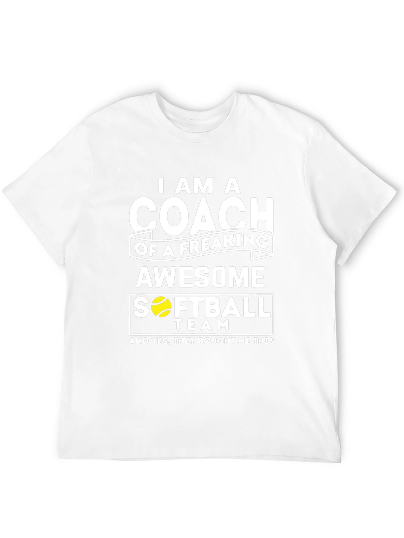 Black Awesome Softball Coach T-Shirt - Novelty Gift view 12