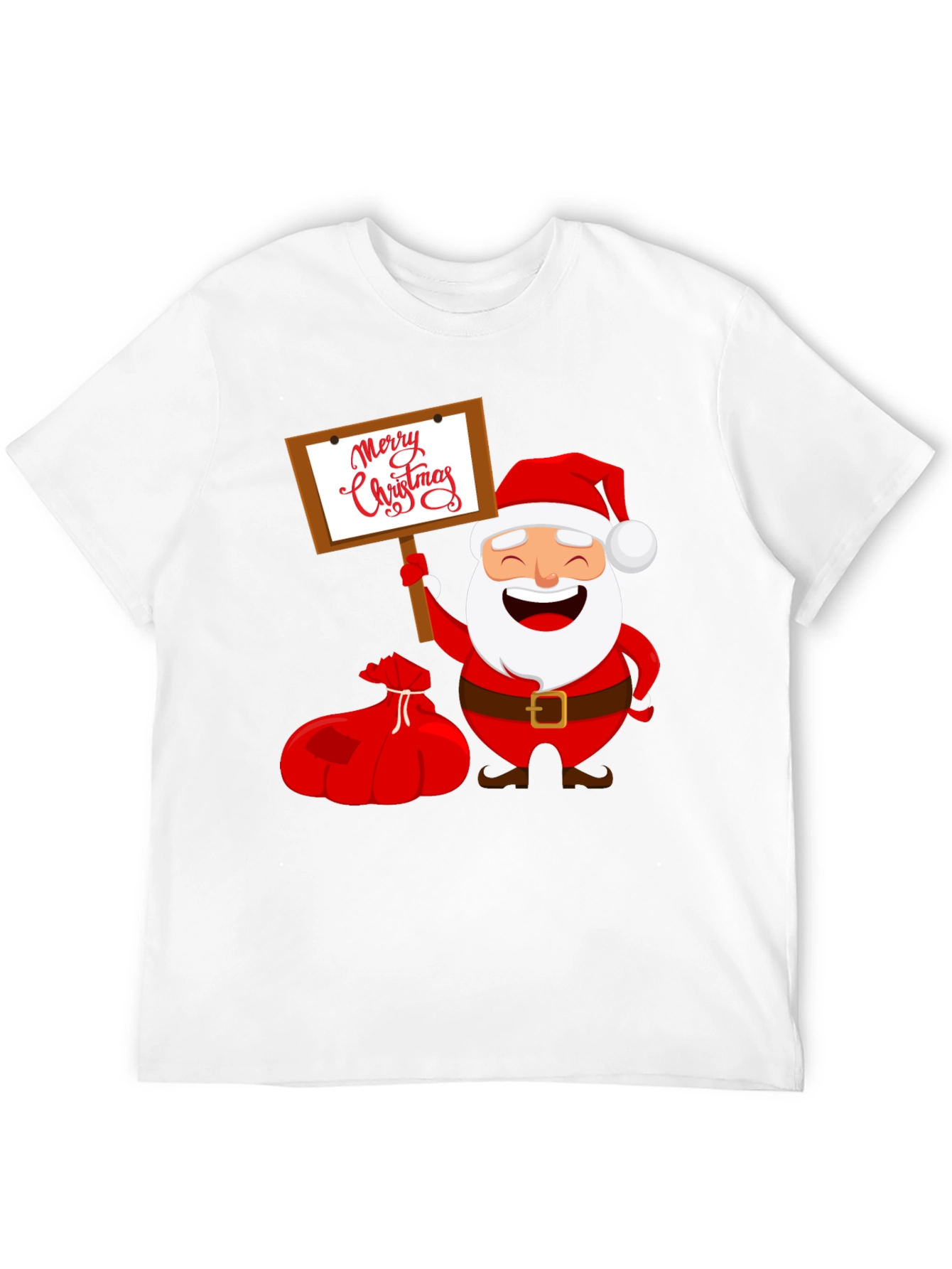 Black Merry Christmas Santa Graphic Tee view 12