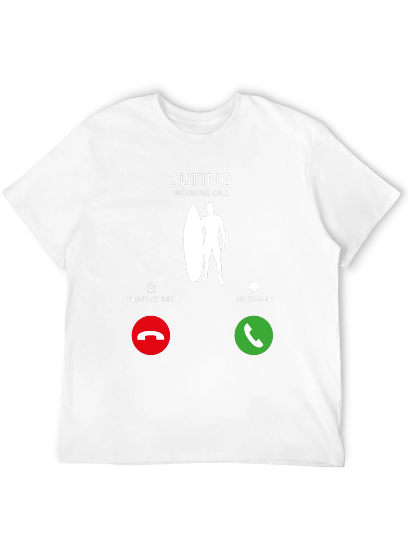 Black Surfing Incoming Call T-Shirt - Surf's Up! view 12