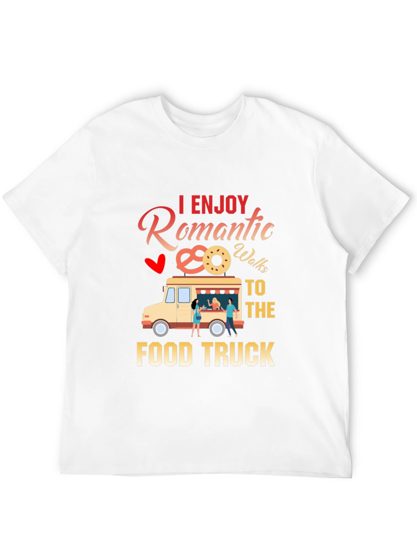 Black Romantic Food Truck T-Shirt view 12