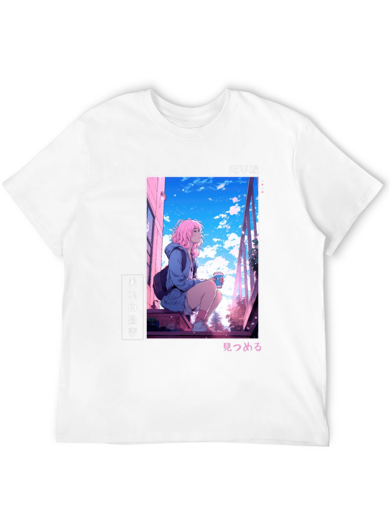 Black Anime Girl Black T-Shirt view 12