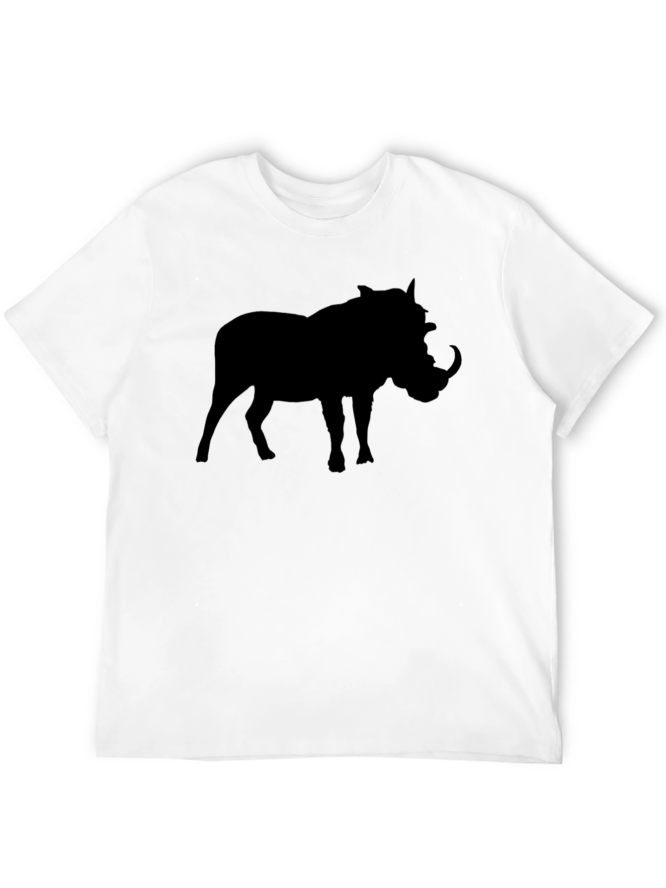 Black Warthog Silhouette T-Shirt - Classic Black Tee view 12