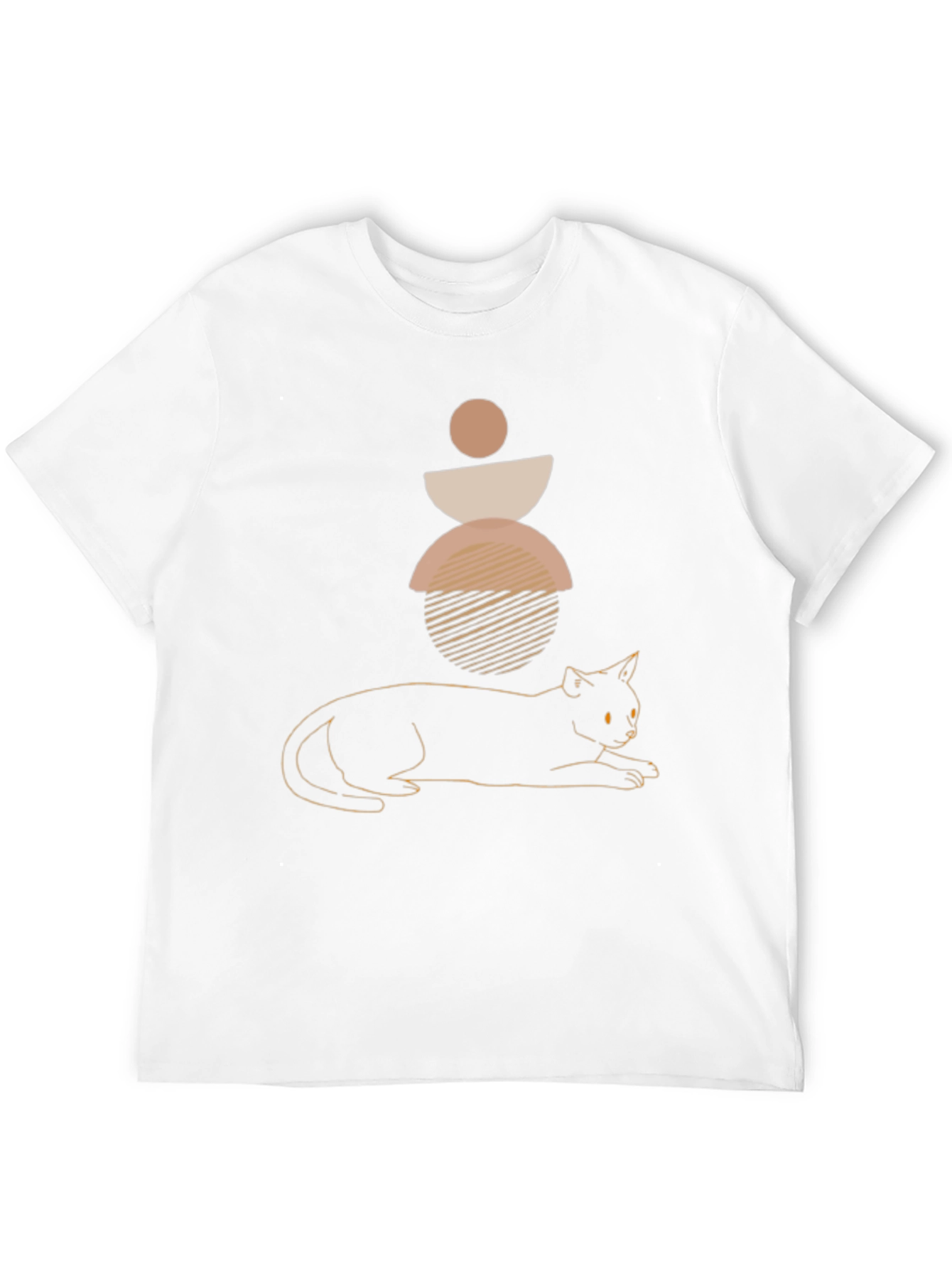 Black Abstract Cat Graphic Tee - Stylish Comfort view 12